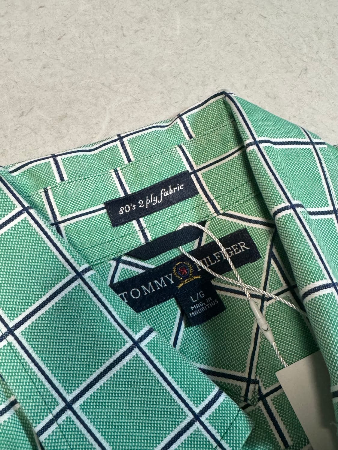 타미힐피거 빈티지 체크 셔츠 그린 L 상품이미지4