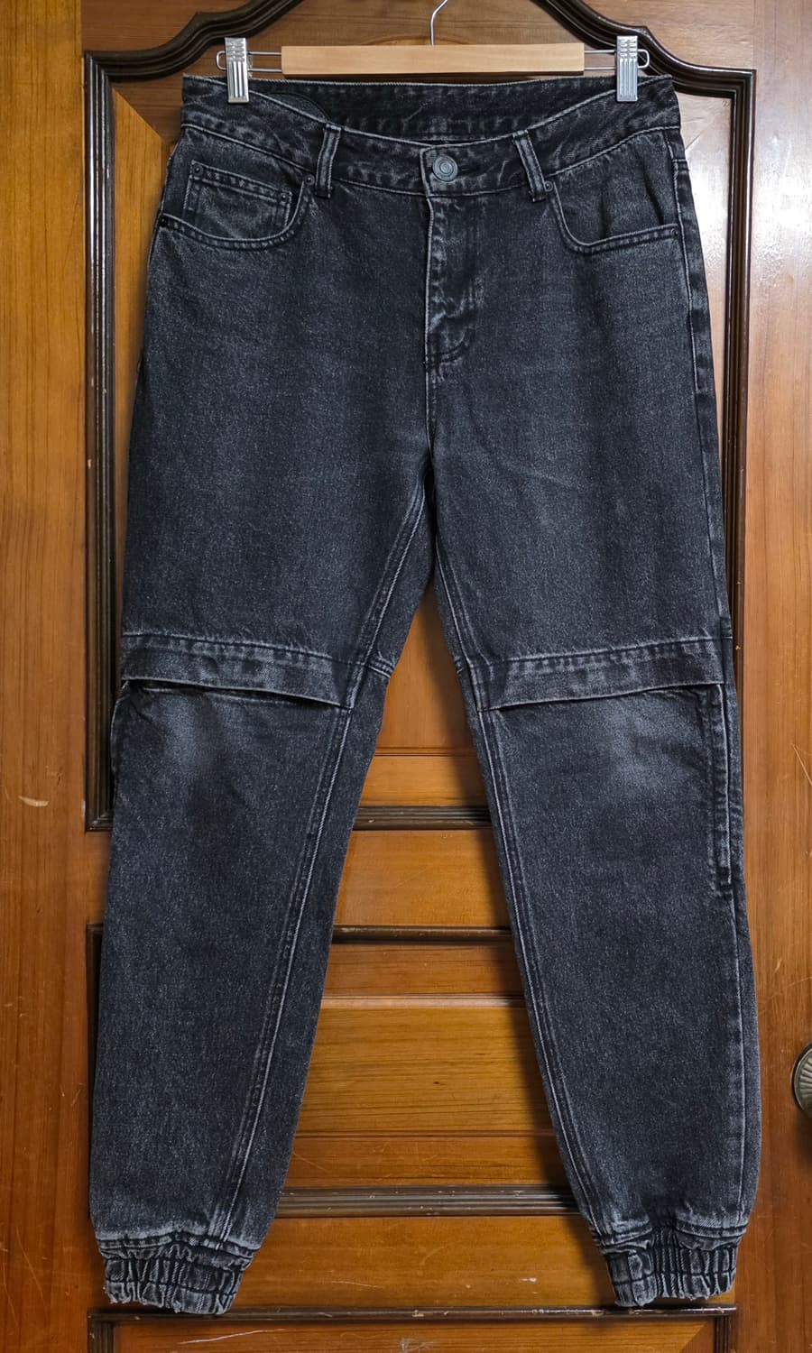 Juun.j 준지 조거 팬츠 30~31" 차콜 블랙 그레이 청바지  상품이미지2