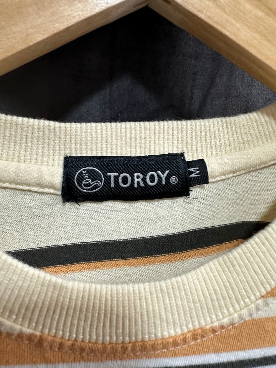 토로이 TOROY 일본판 멀티 스트라이프 포켓 반팔 티셔츠 M 상품이미지4