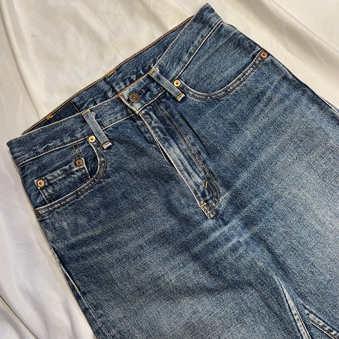 리바이스 557 진청 워싱 데님진 26*32 상품이미지2