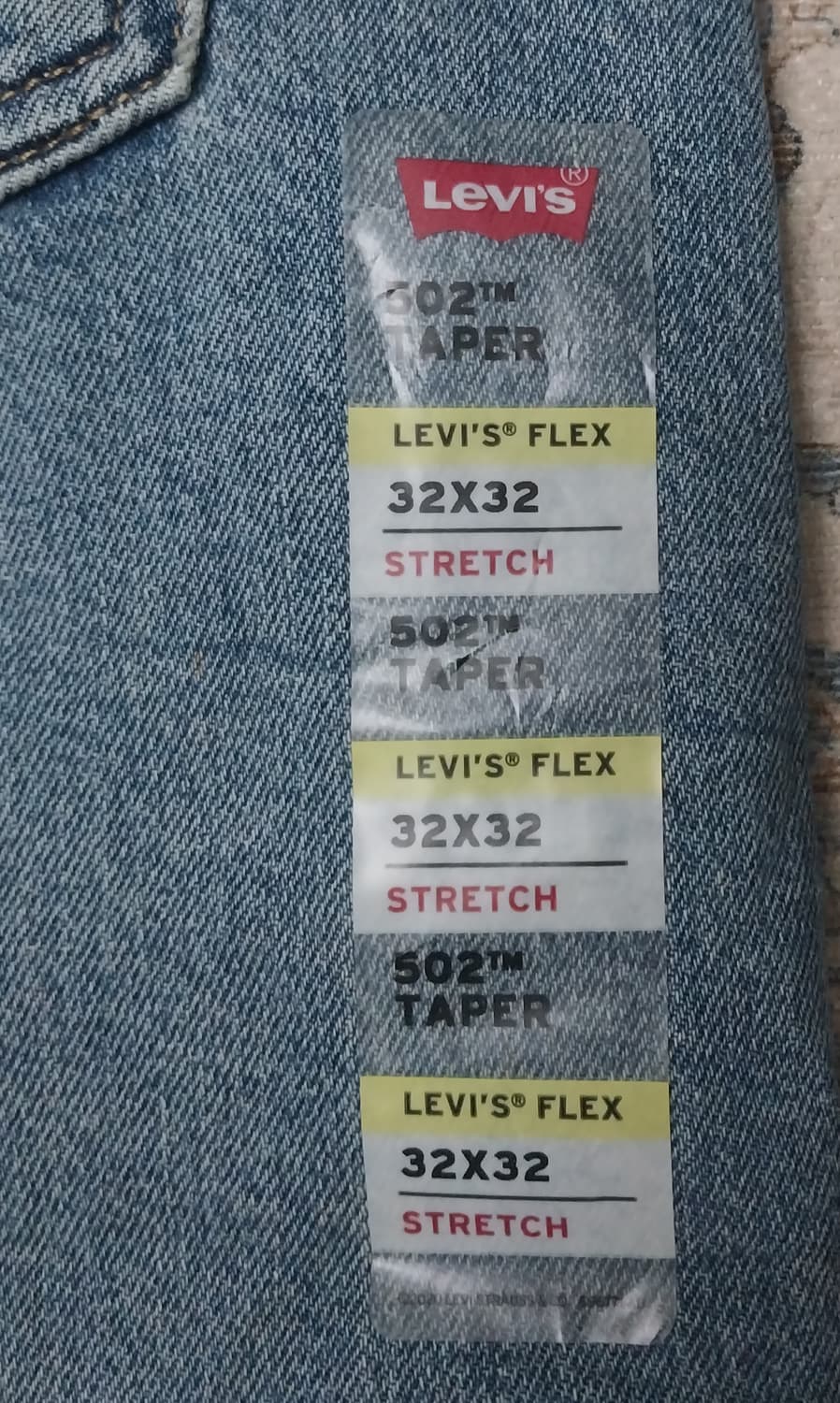(새상품) 리바이스 502 테이퍼드 연청 데님팬츠 32 상품이미지2