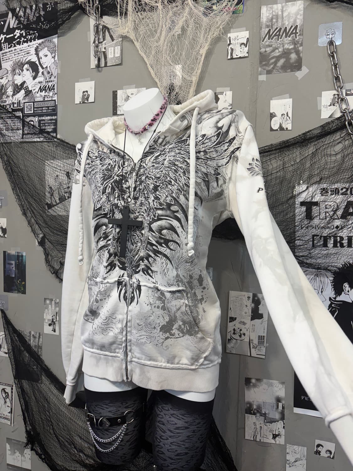 00‘s Grunge Embroidery detail hoodie zip 상품이미지6