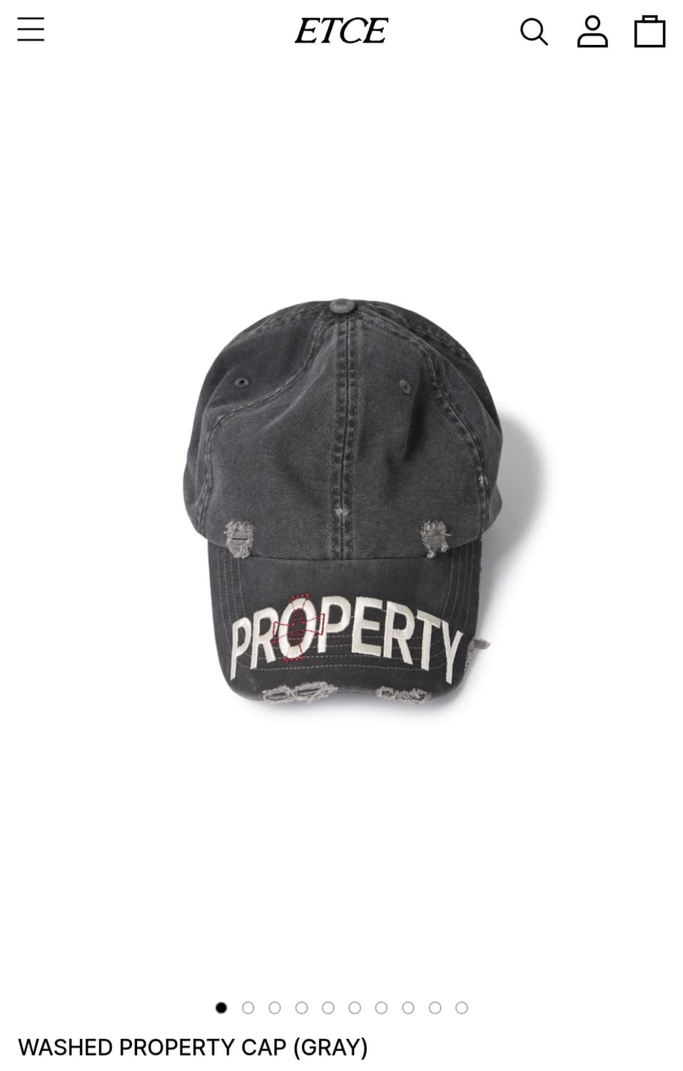 Etce WASHED PROPERTY CAP L 상품이미지1