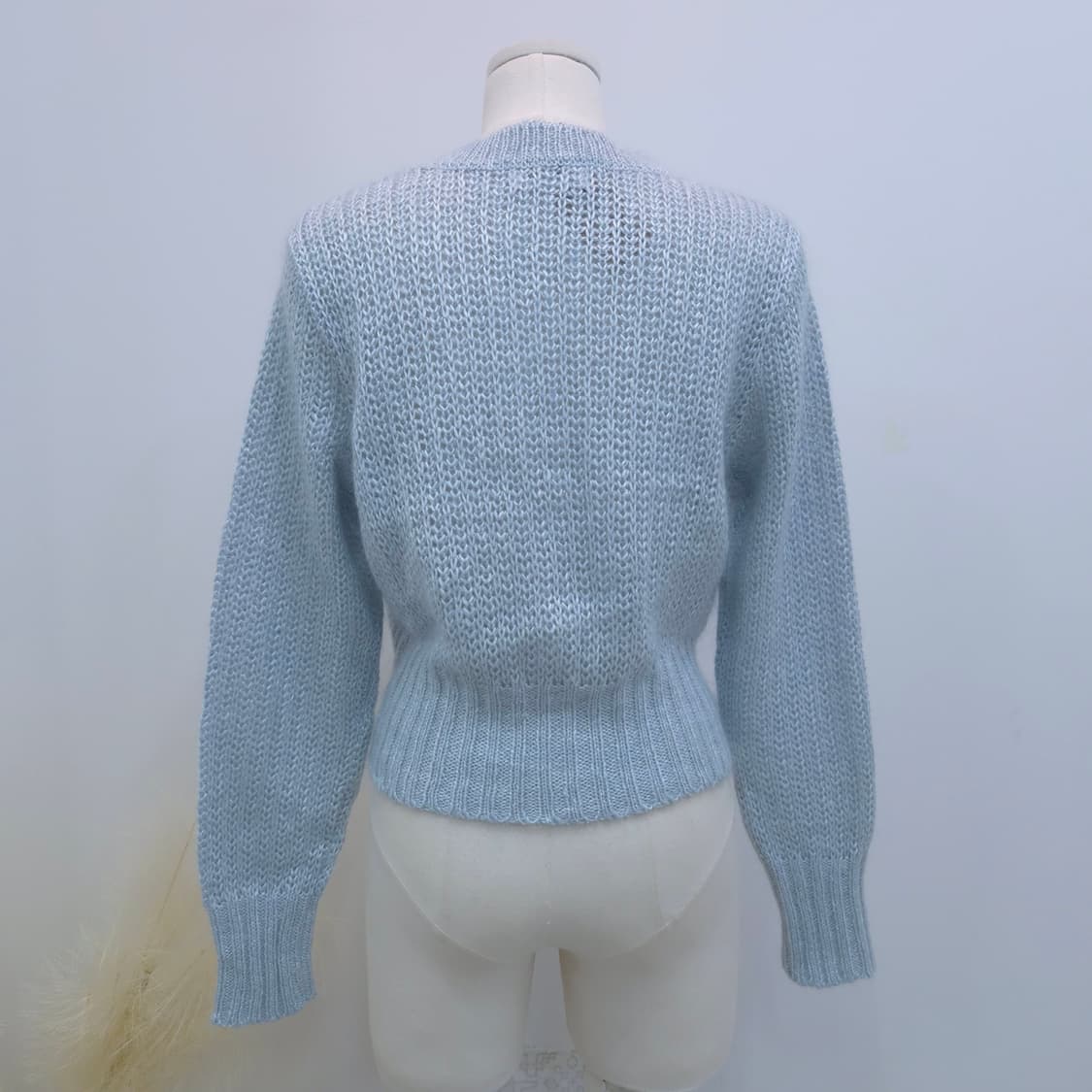 일본제 실크울  꽈배기 니트 스웨터 상품이미지8