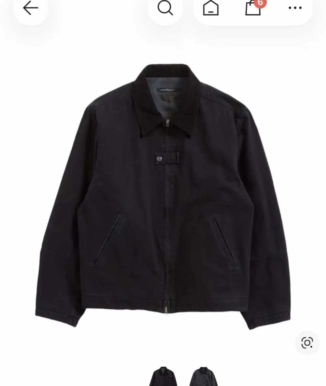 해칭룸 데님 워크 자켓 블랙 상품이미지1