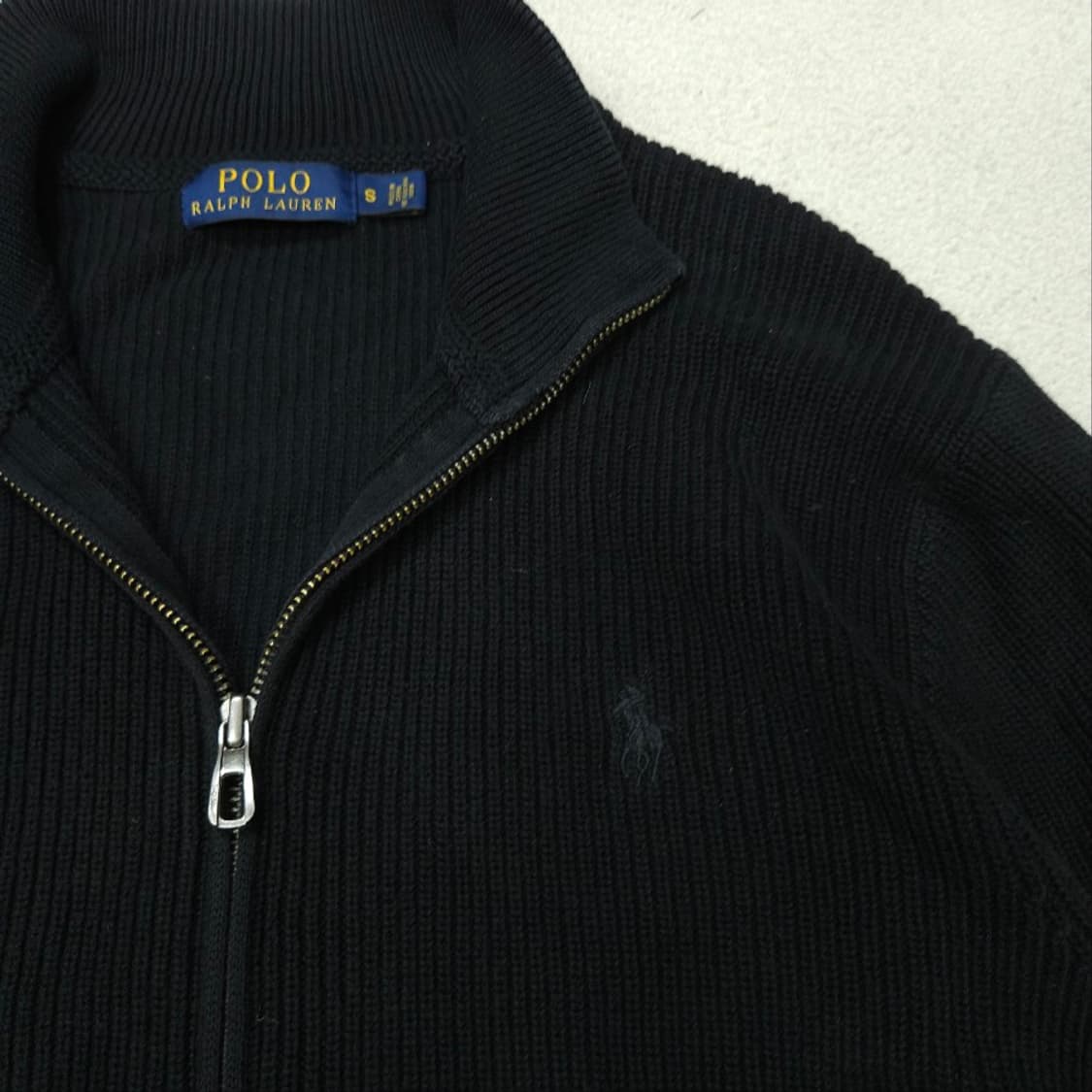 폴로 랄프 로렌 신형 니트 집업 S 블랙 상품이미지4