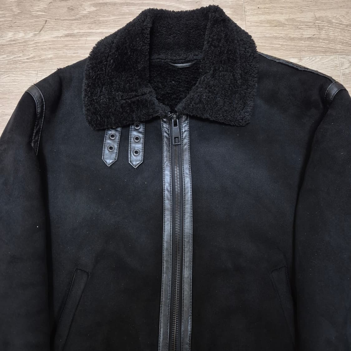 자라 남성 스웨이드 양털 무스탕 가죽자켓 M(95) 상품이미지2