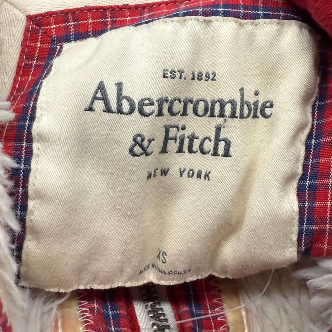 아베크롬비 양털 레드 딱붙 후드집업  상품이미지5