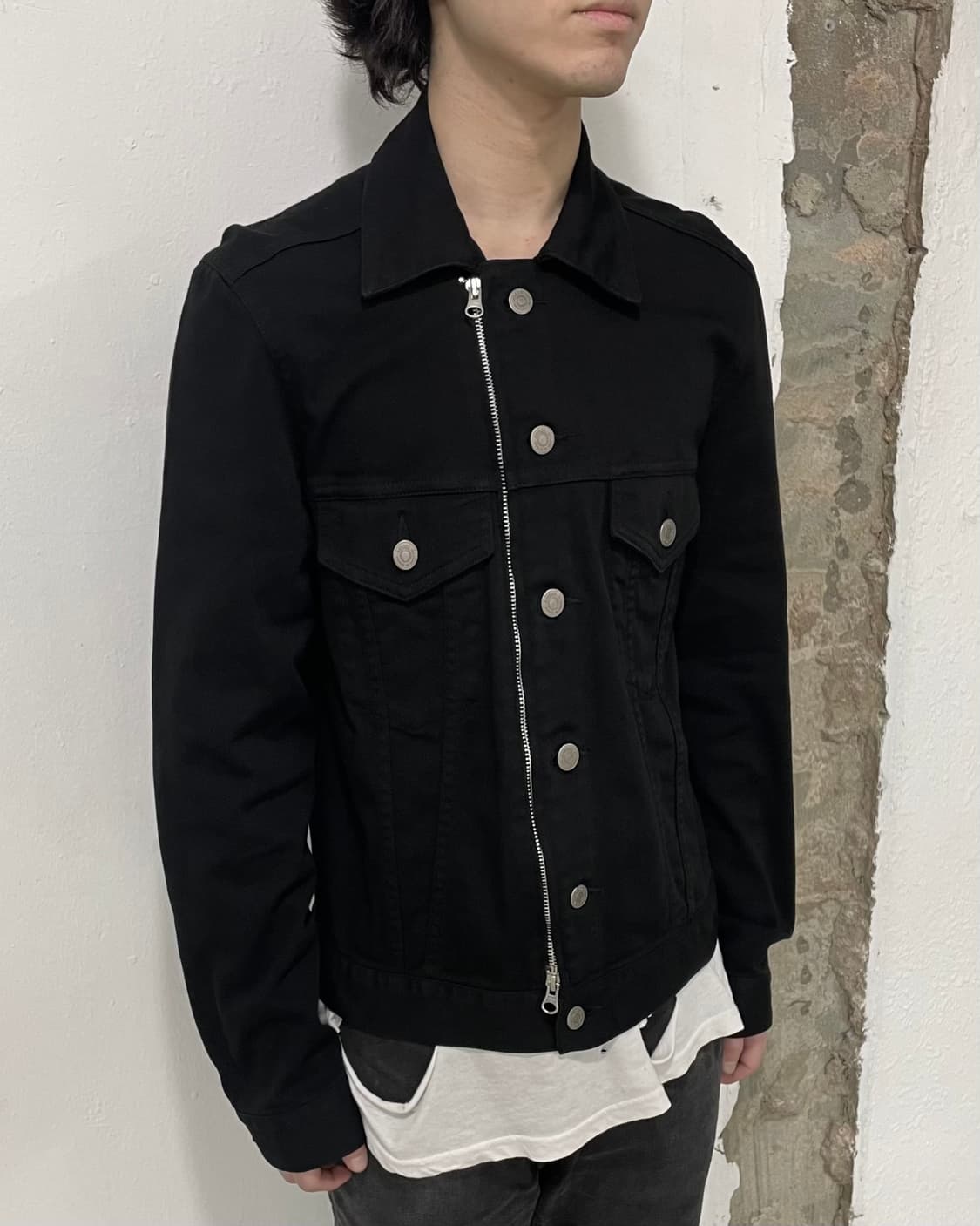 카반드주카 비대칭 데님 자켓 상품이미지1