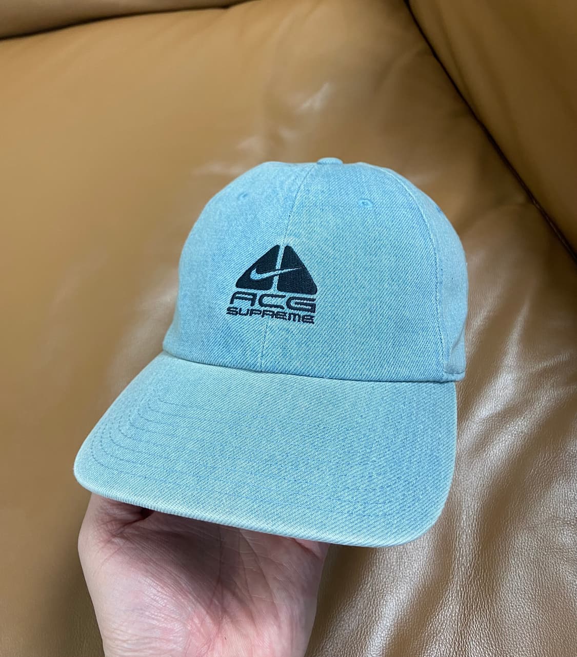 슈프림x나이키 ACG 데님 6패널 볼캡 모자 상품이미지2