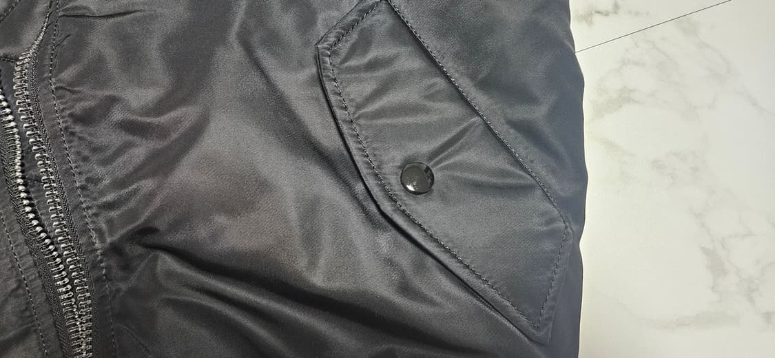 (사이즈 S) 알파인더스트리 MA-1 플라이트 자켓 블랙(건메탈라이닝) 상품이미지6