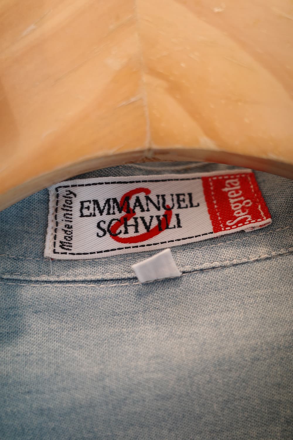 EMMANUEL SCHVILI 90s 자수 데님셔츠 (ITALY MADE 상품이미지3