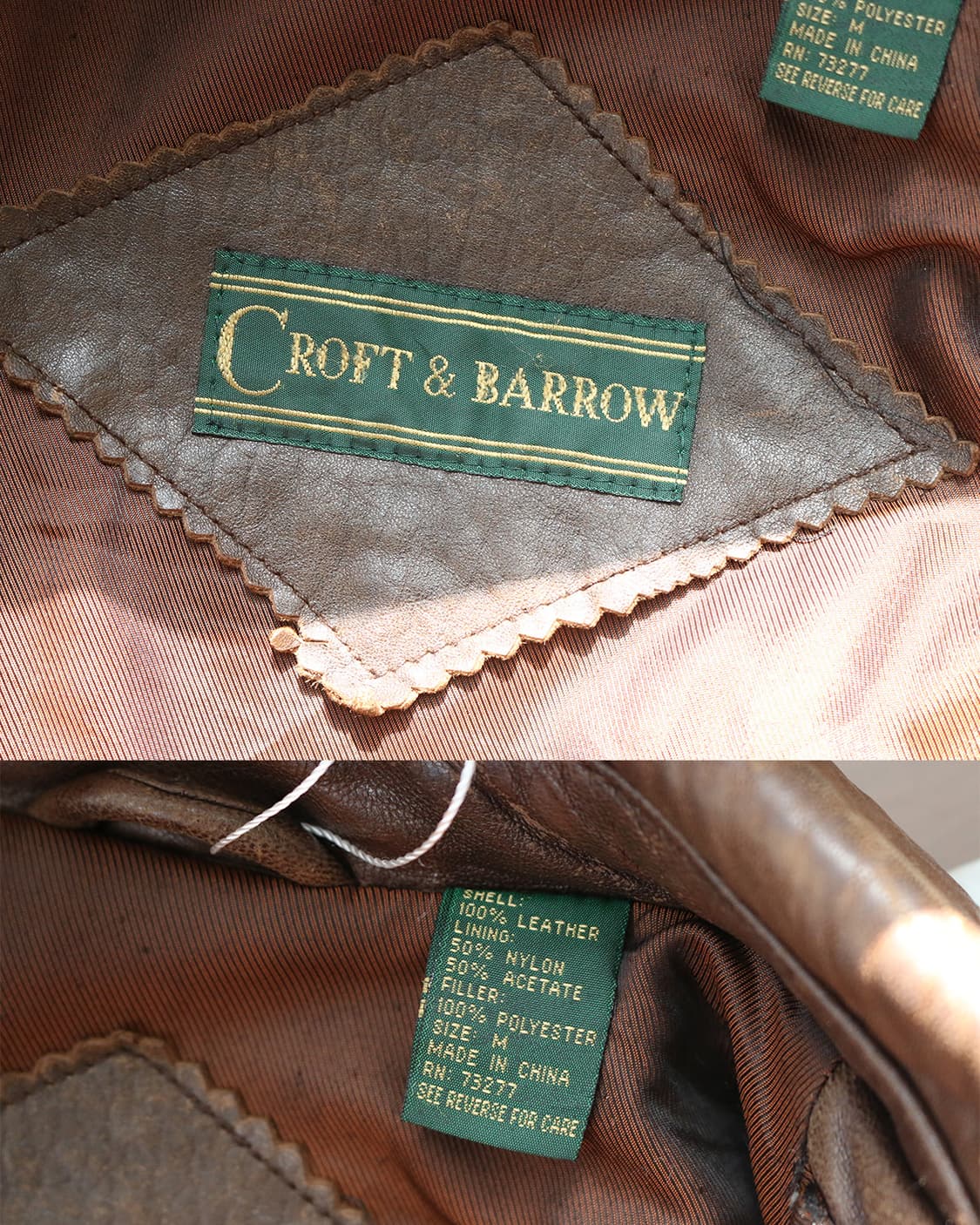 90s 브라운 레더 자켓 상품이미지8