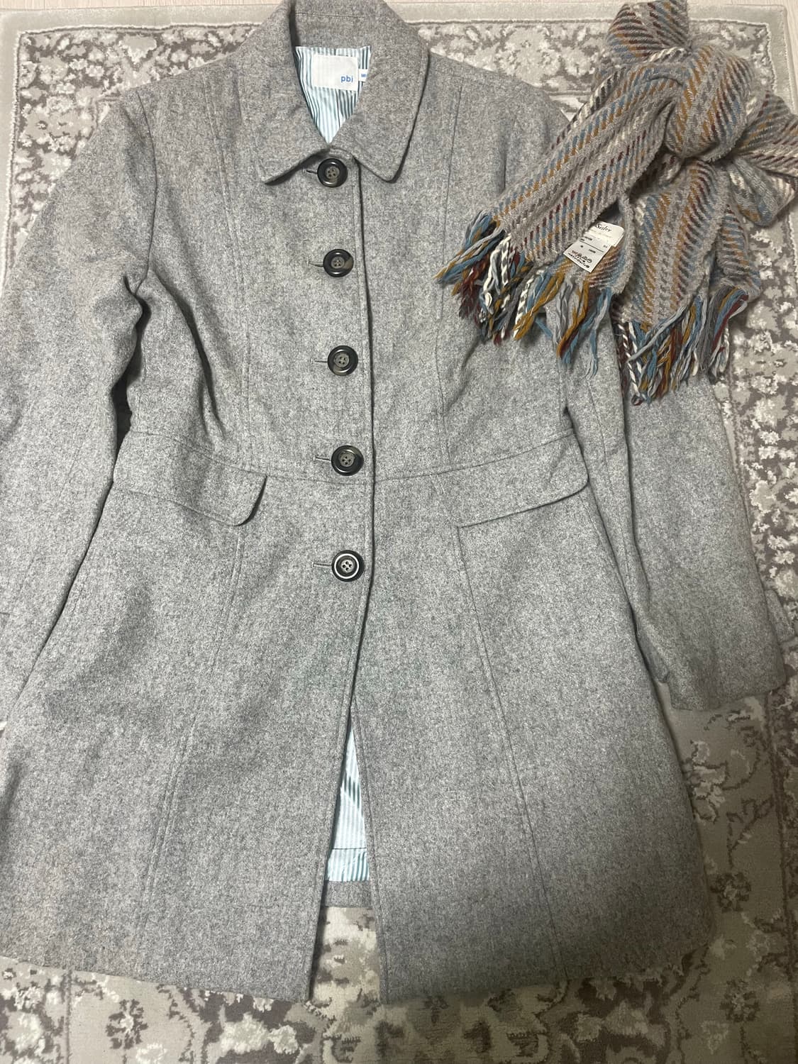 모리걸 빈티지 도쿄모리 그레이 카라 울코트 🩶🤍 상품이미지1