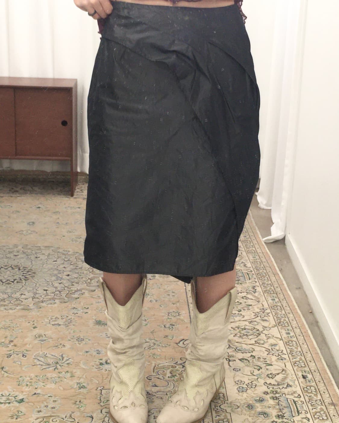 차콜 랩스커트 상품이미지2