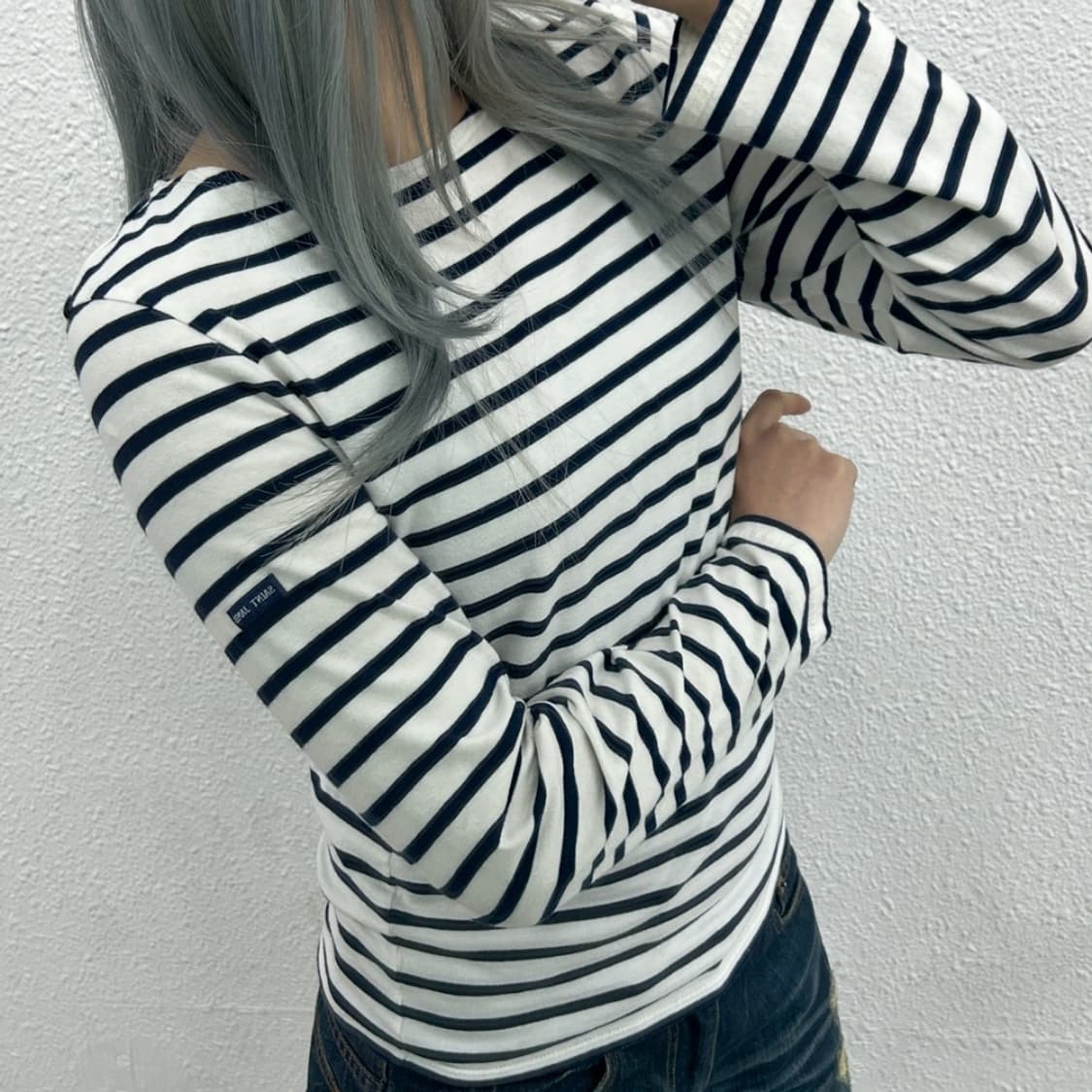 세인트제임스 네이비 단가라 롱슬리브 상품이미지2