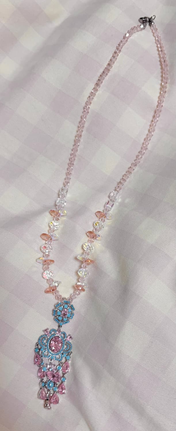 엔젤 러브 하늘 핑크 목걸이🦋 상품이미지3