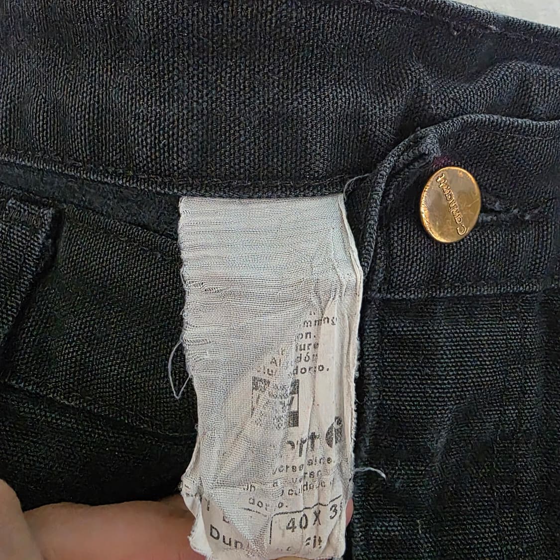 [40X30] 00s 빈티지 칼하트 더블니 B01 BLK 워크팬츠 BK2 상품이미지7
