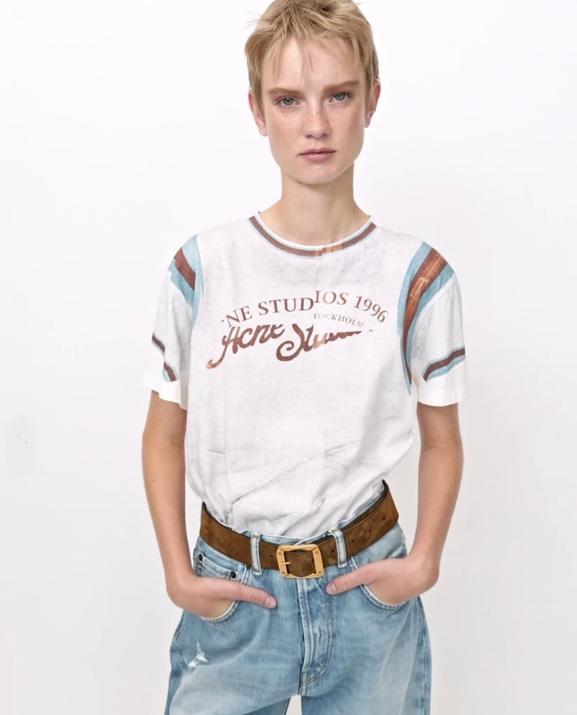 [S,M]아크네스튜디오 26ss 그래픽 티셔츠/화이트 상품이미지1