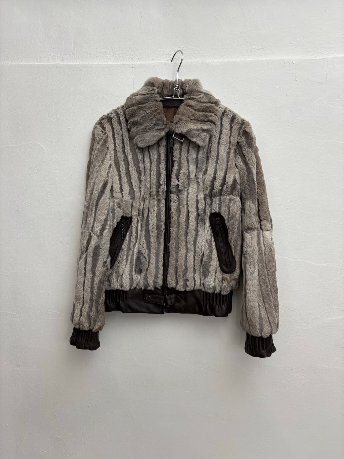 빈티지 가죽 퍼 자켓 상품이미지1