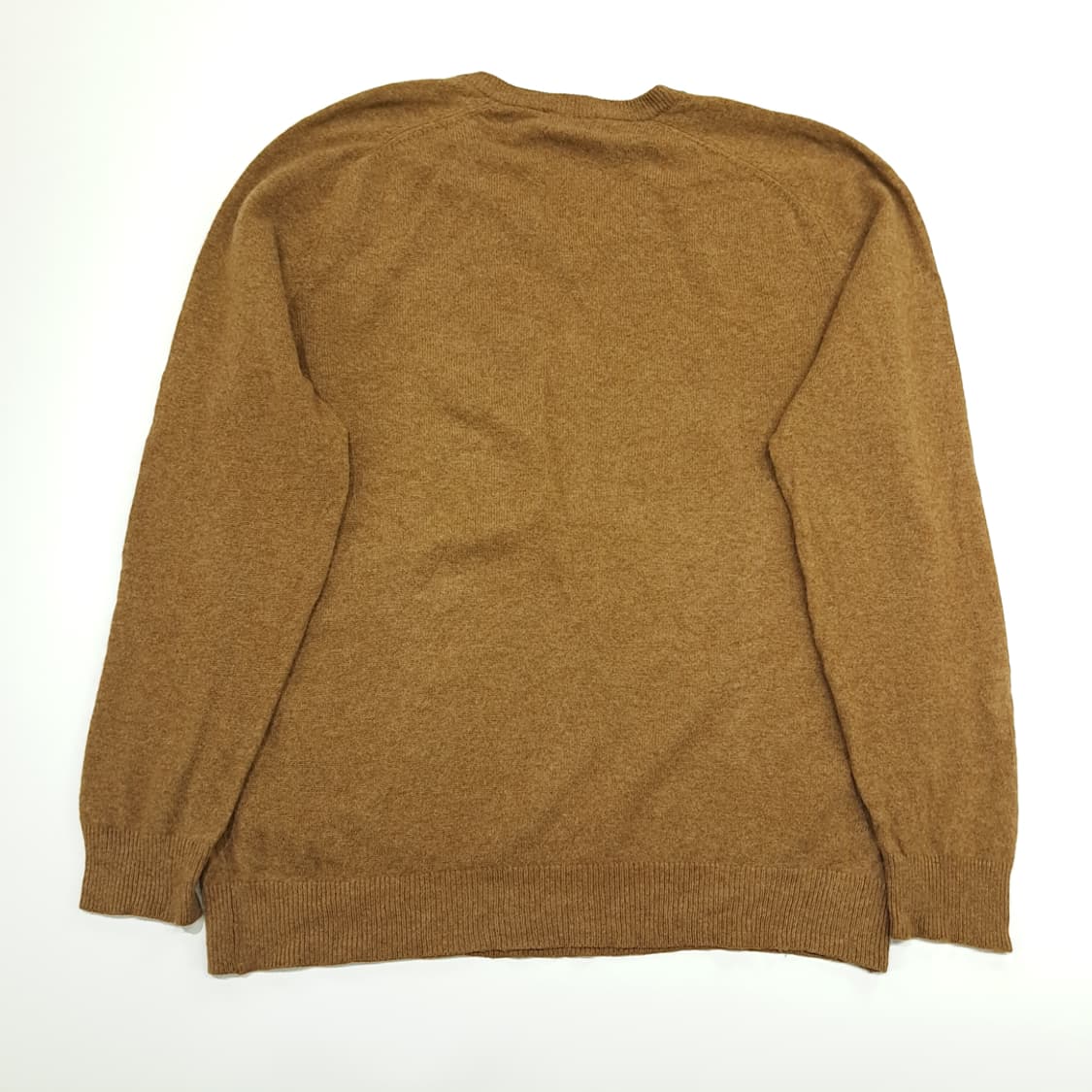 CN944 XL 엘엘빈 카멜브라운 램스울 V넥 긴팔 니트 스웨터 상품이미지7