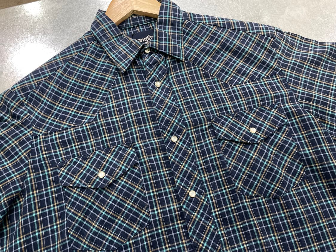 (M) Wrangler 랭글러 체크 웨스턴 반팔 셔츠 상품이미지8