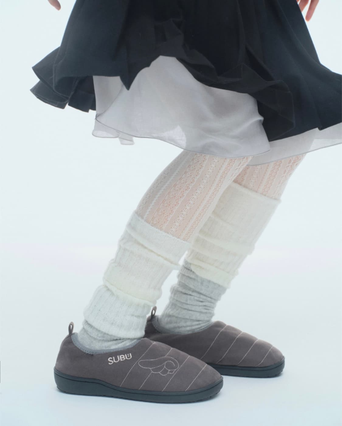 코이세이오 스부 콜라보 엔젤 윙 패딩 슈즈 차콜 0사이즈 상품이미지2