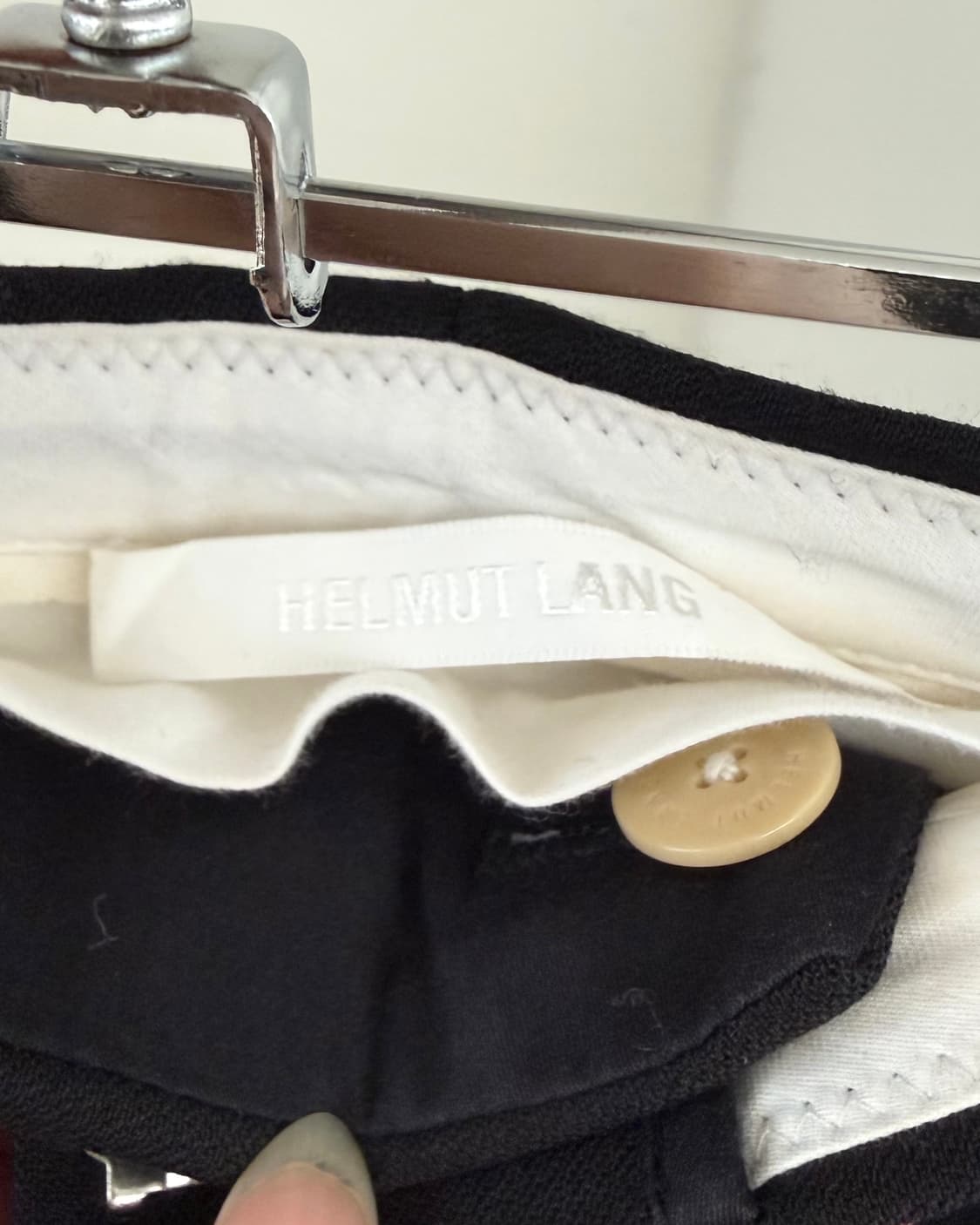 핼무트 랭 블랙 울 블렌드 롤업 트라우저 상품이미지7