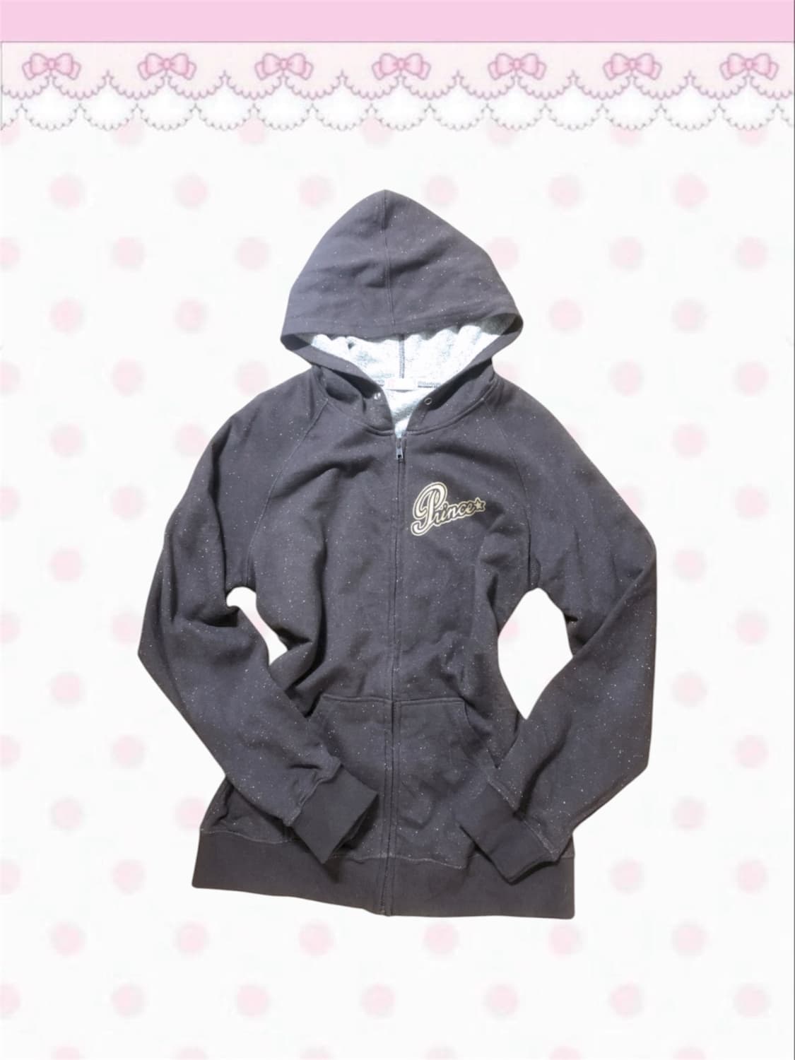 빈티지 금장 은사 팔 초코 브라운 후드집업 라떼갸루 러힙 상품이미지1