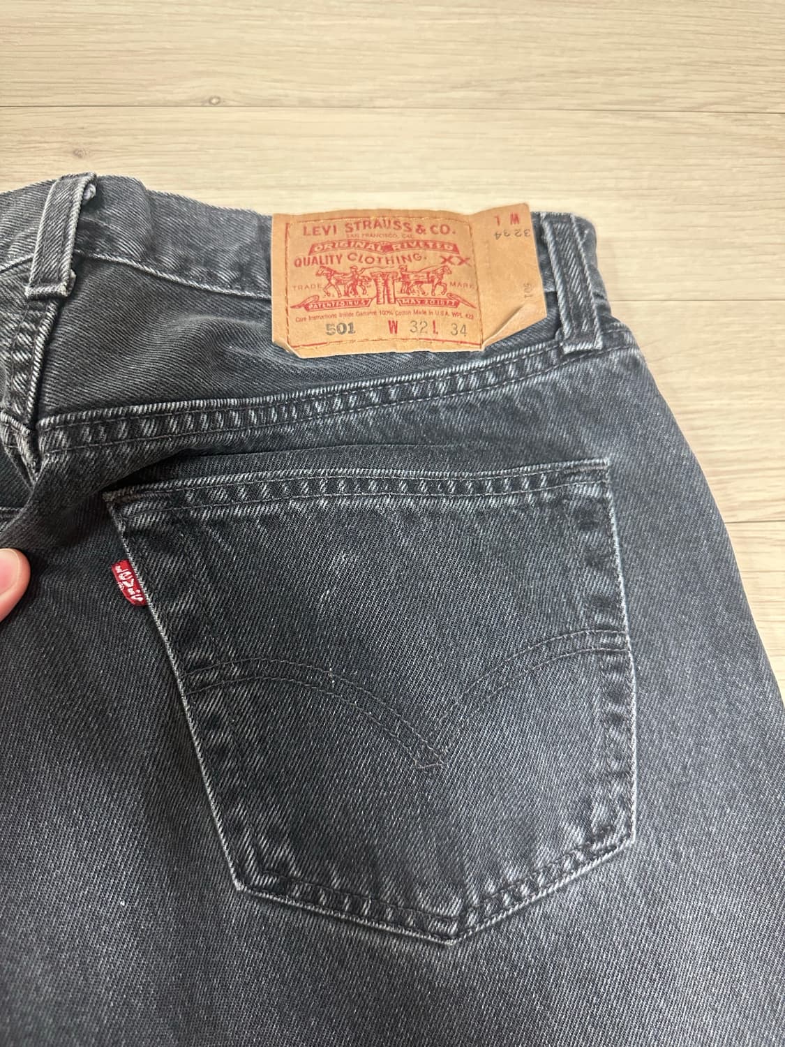 90년대 빈티지 리바이스 흑청 32/34 (실측사이즈 30) 상품이미지3
