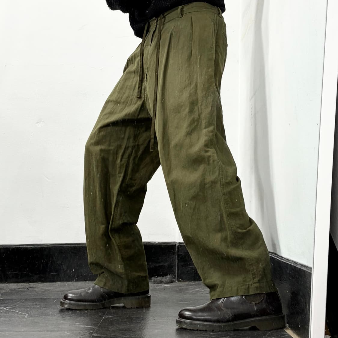 요코 사카모토 실크 와이드 팬츠 상품이미지1