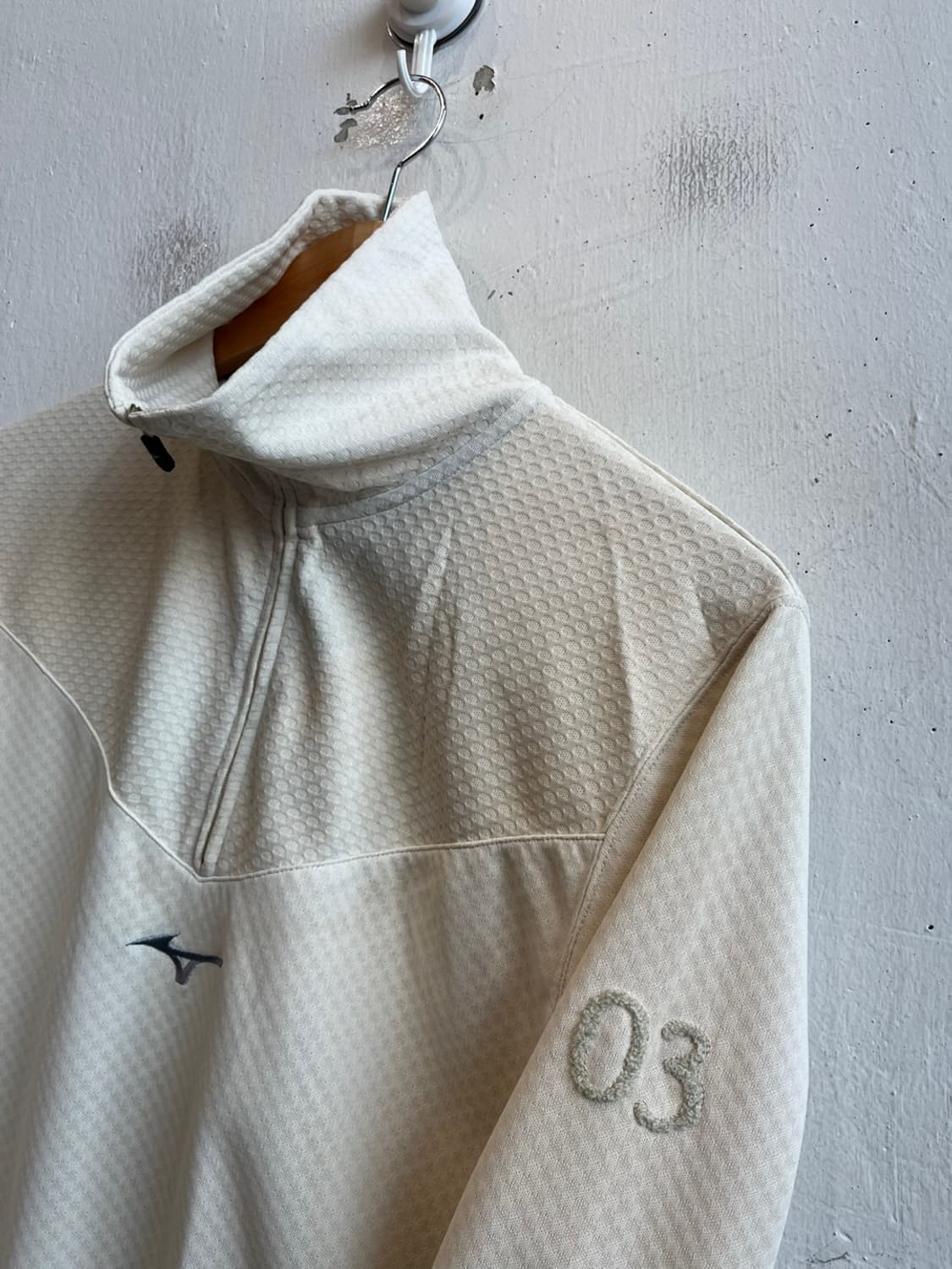 미즈노 로고 스포츠 하프집업 롱슬리브 탑 M 상품이미지2