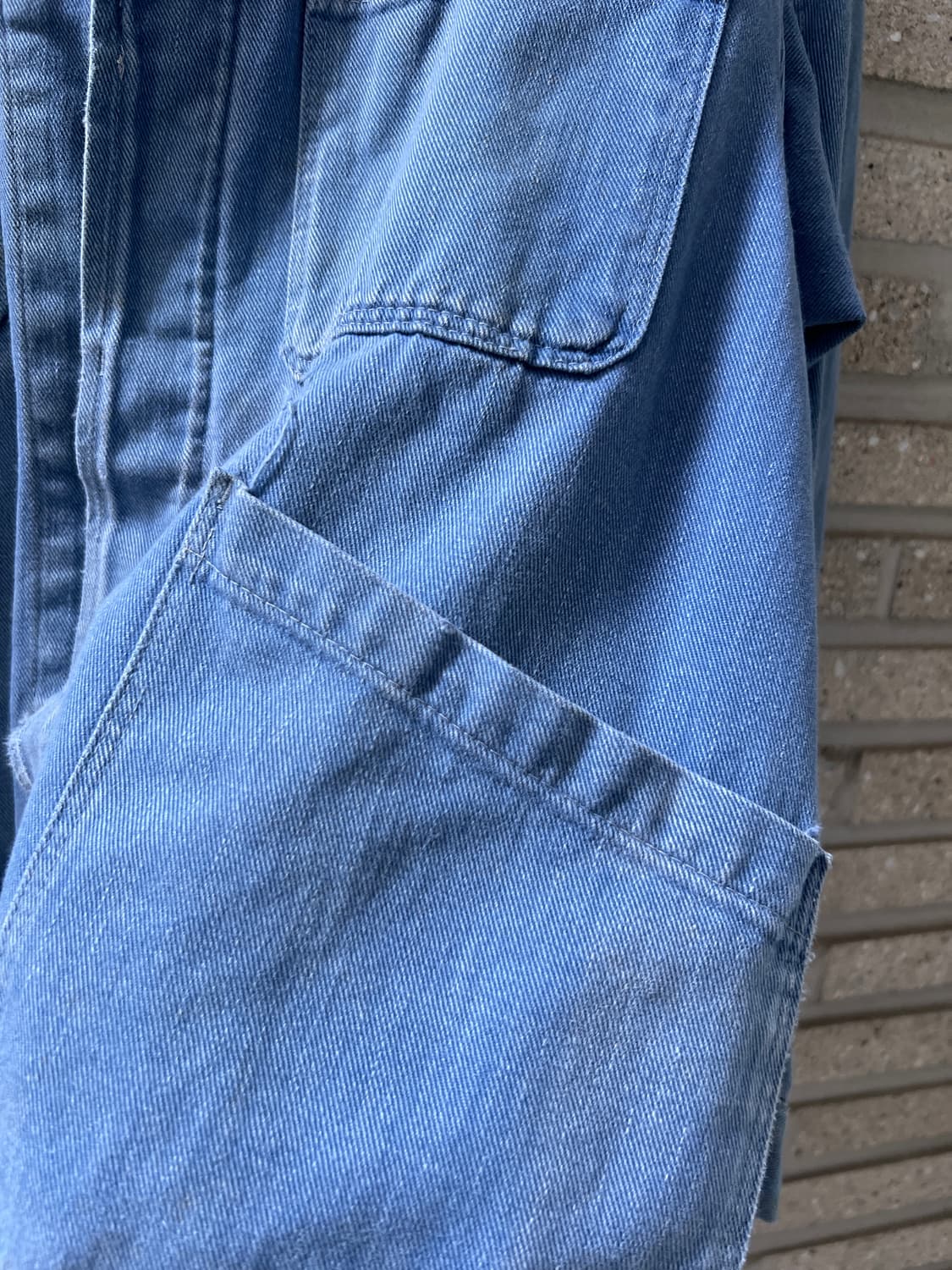 [S]80's 빈티지 페이딩 4포켓 프렌치 워크 자켓 상품이미지4