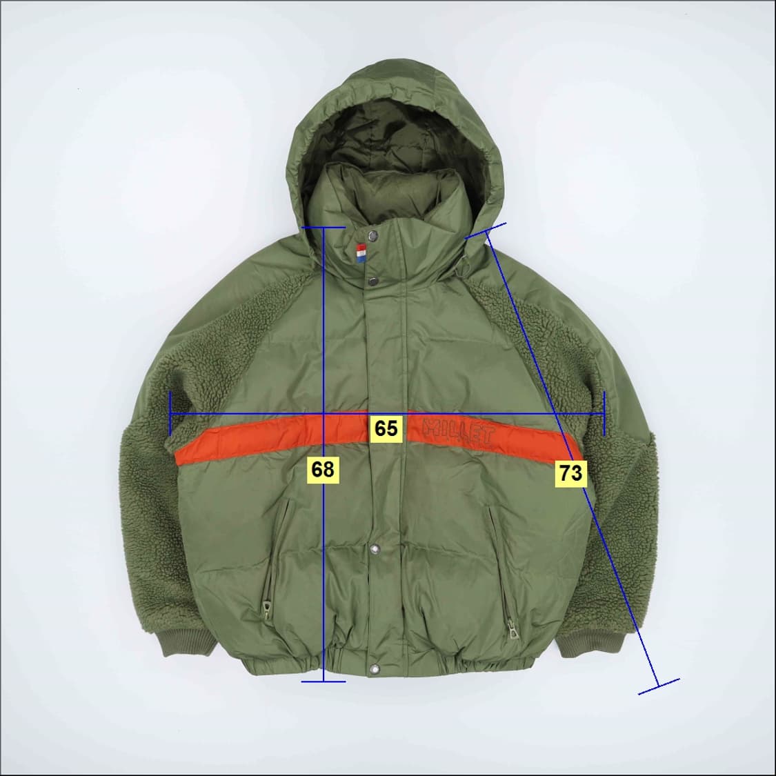 95 밀레 발란사 쉐르파 푸퍼 숏패딩 자켓 카키 4185 상품이미지9