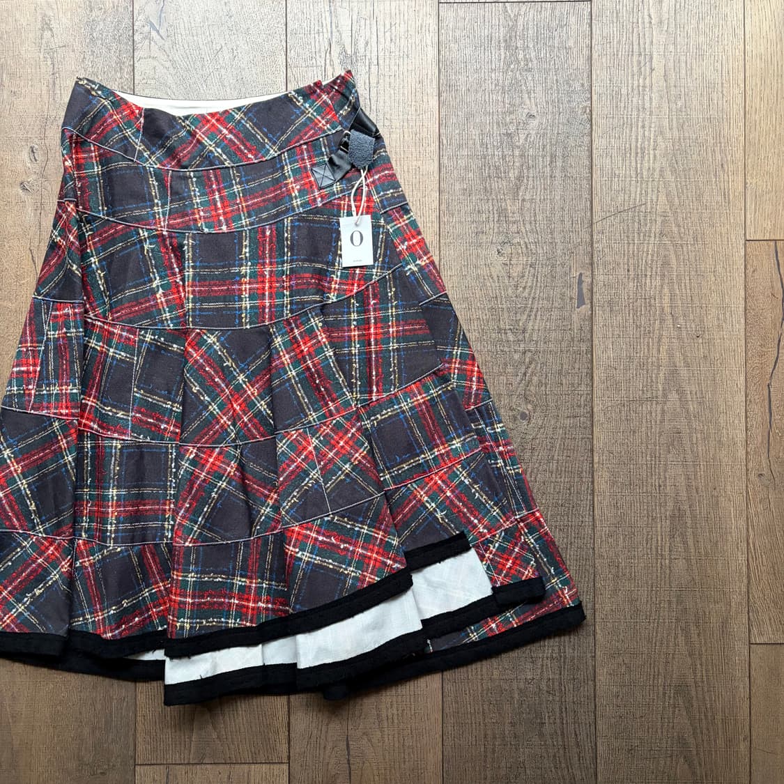 Check Printing Belt Wrap Skirt 상품이미지6