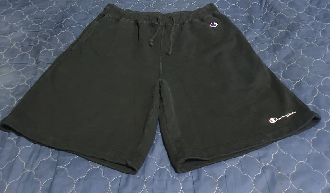 챔피온 레터링 C로고 스웨트 하프팬츠 블랙 (XL) 상품이미지1