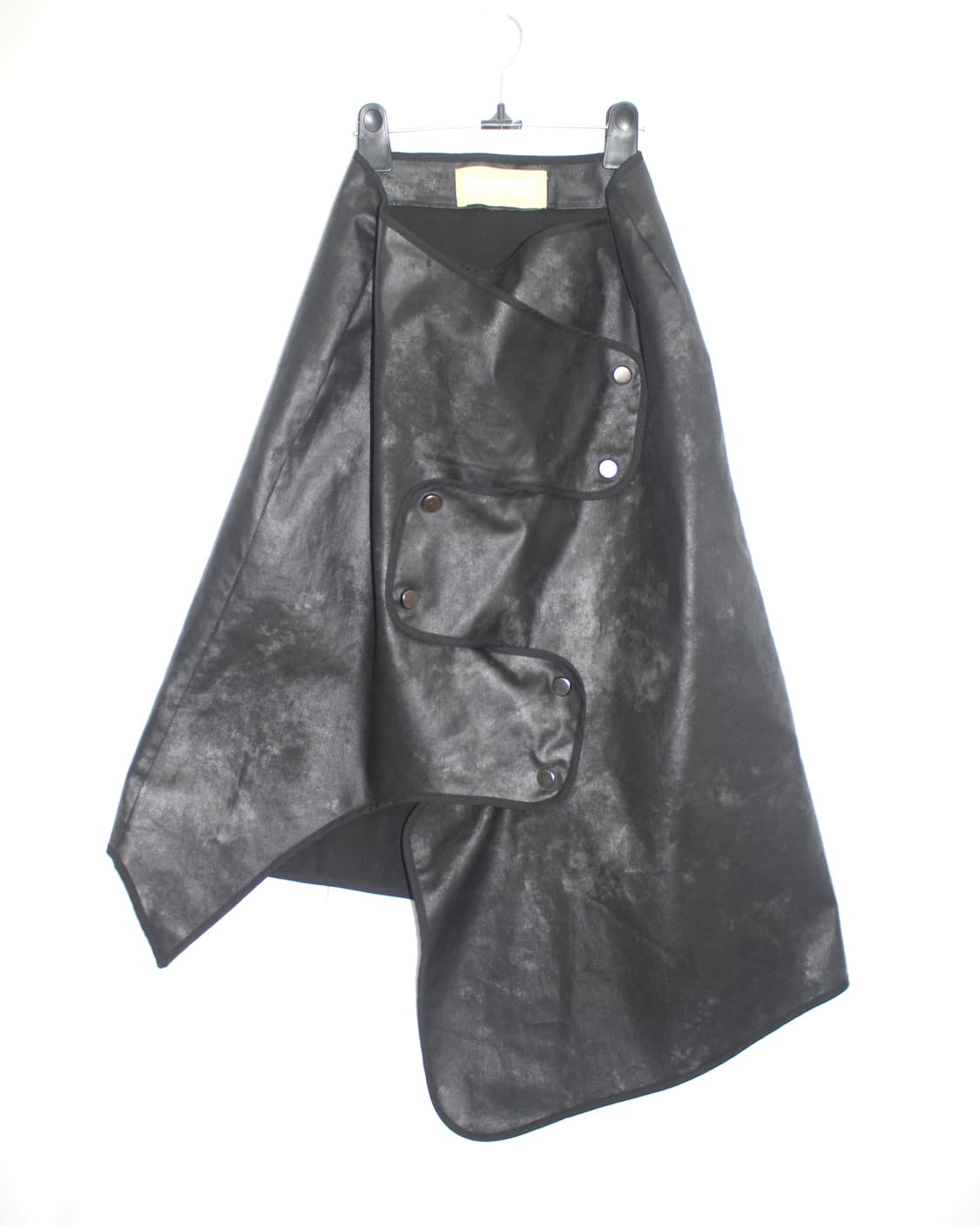 Stone washing block button leather skirt 상품이미지3