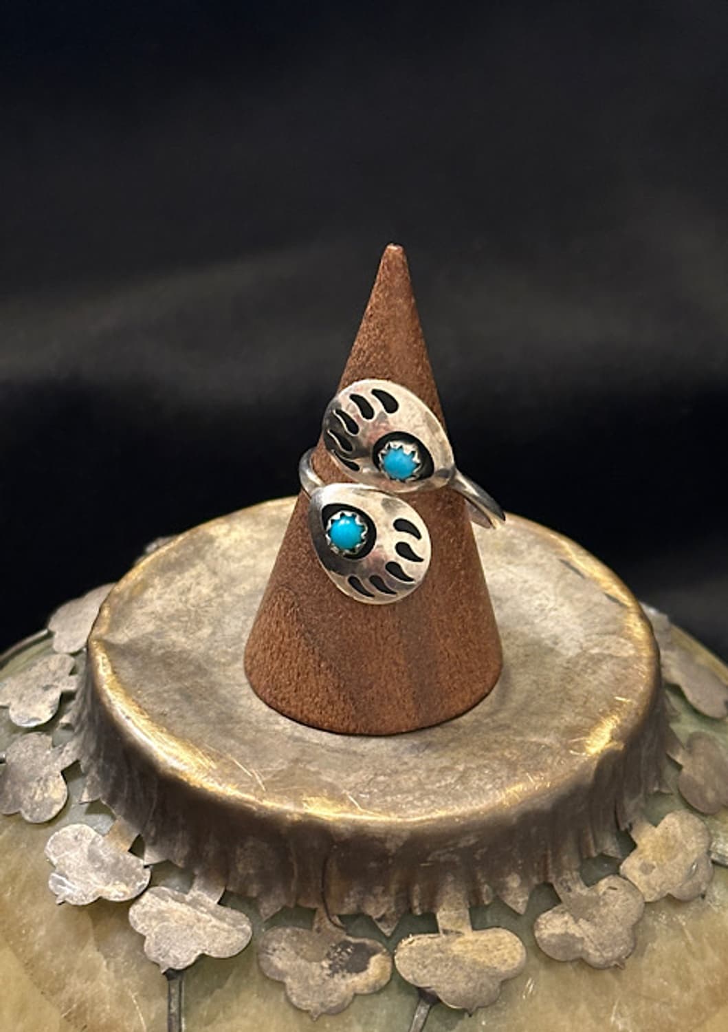 Navajo Bear Paw Turquoise Sterling Silve 상품이미지1