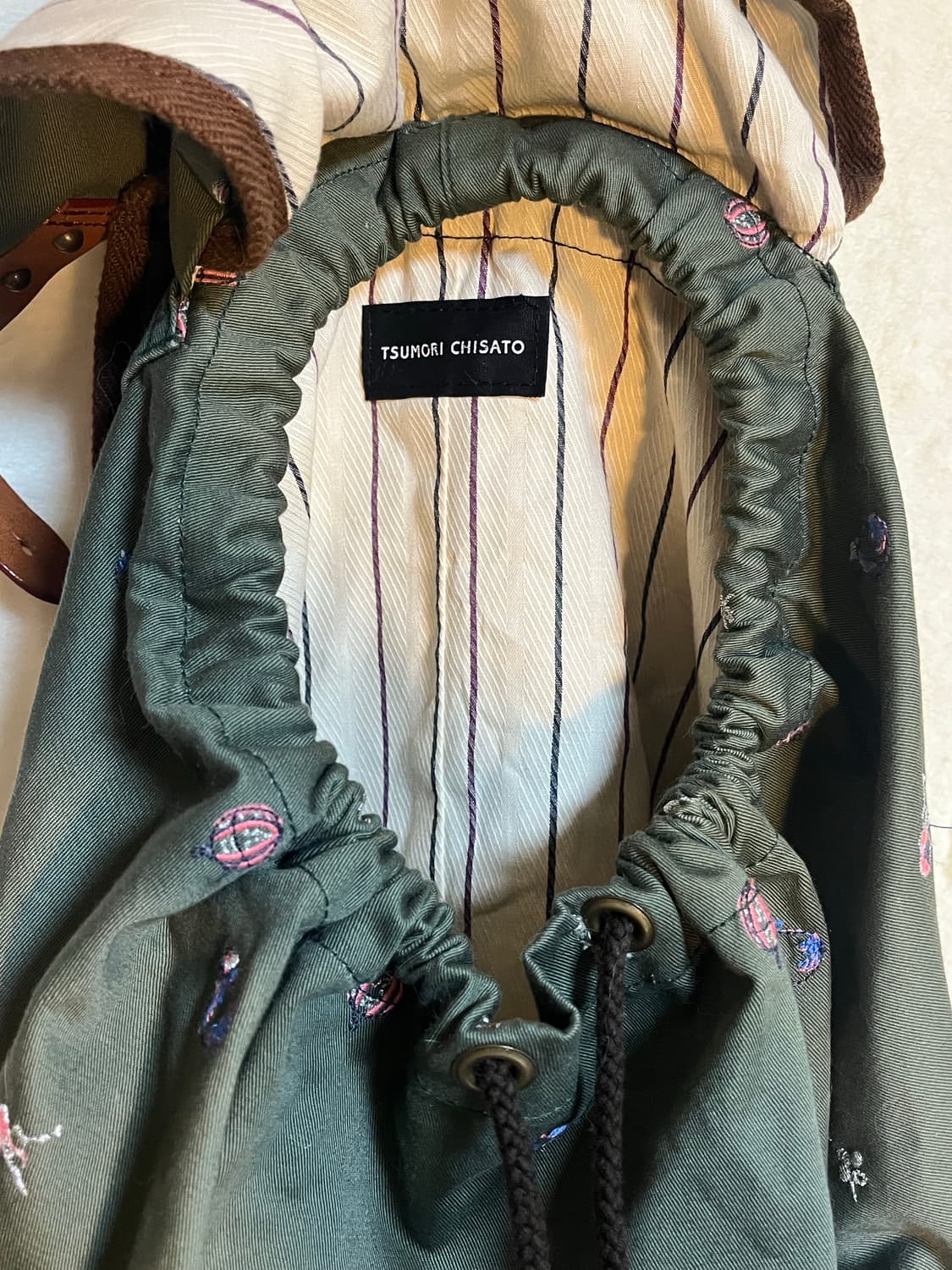 츠모리치사토 빈티지 자수 백팩 희귀매물 상품이미지4