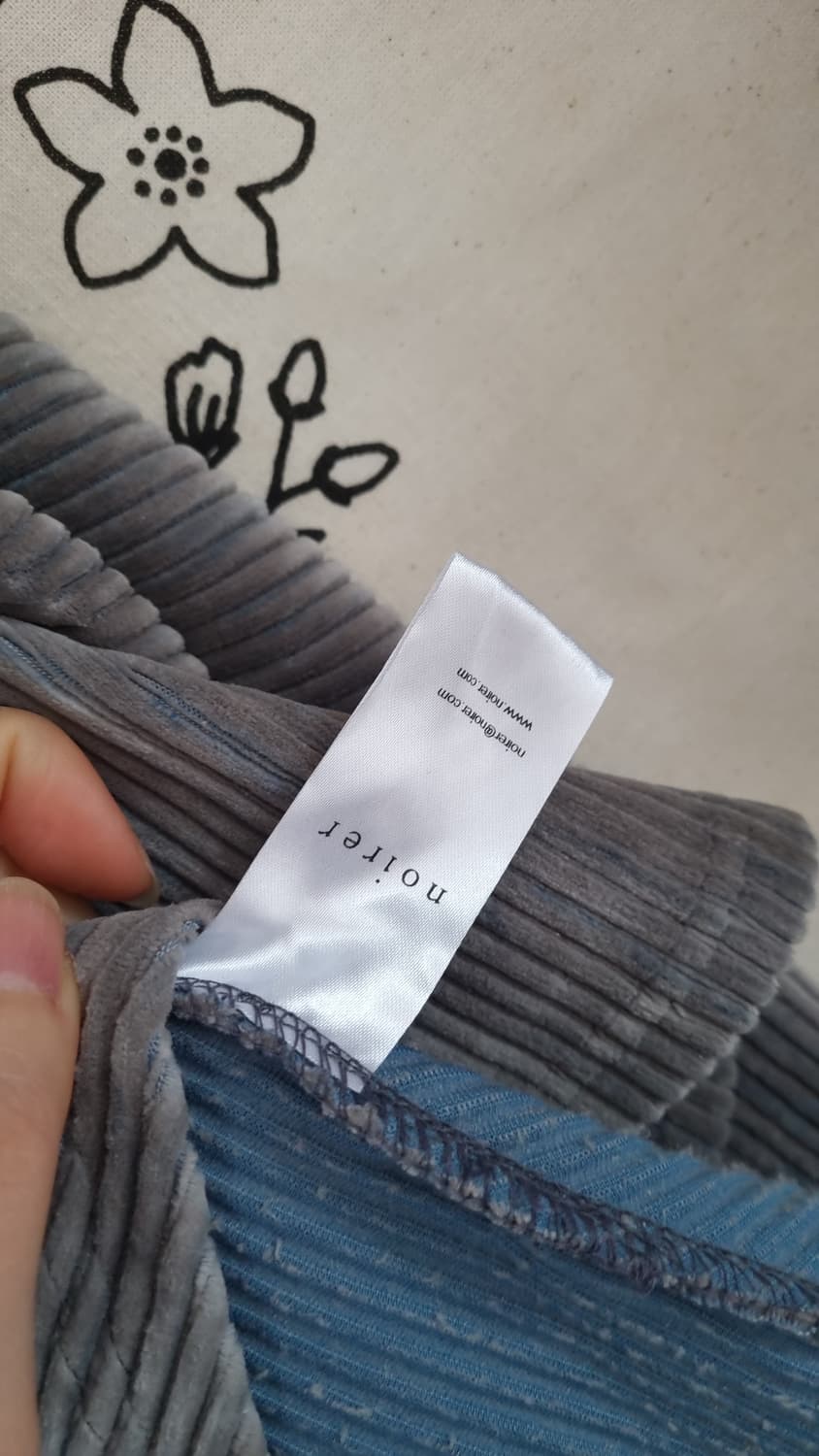 Noirer 투톤 벨벳 리브드 티셔츠 50 상품이미지6