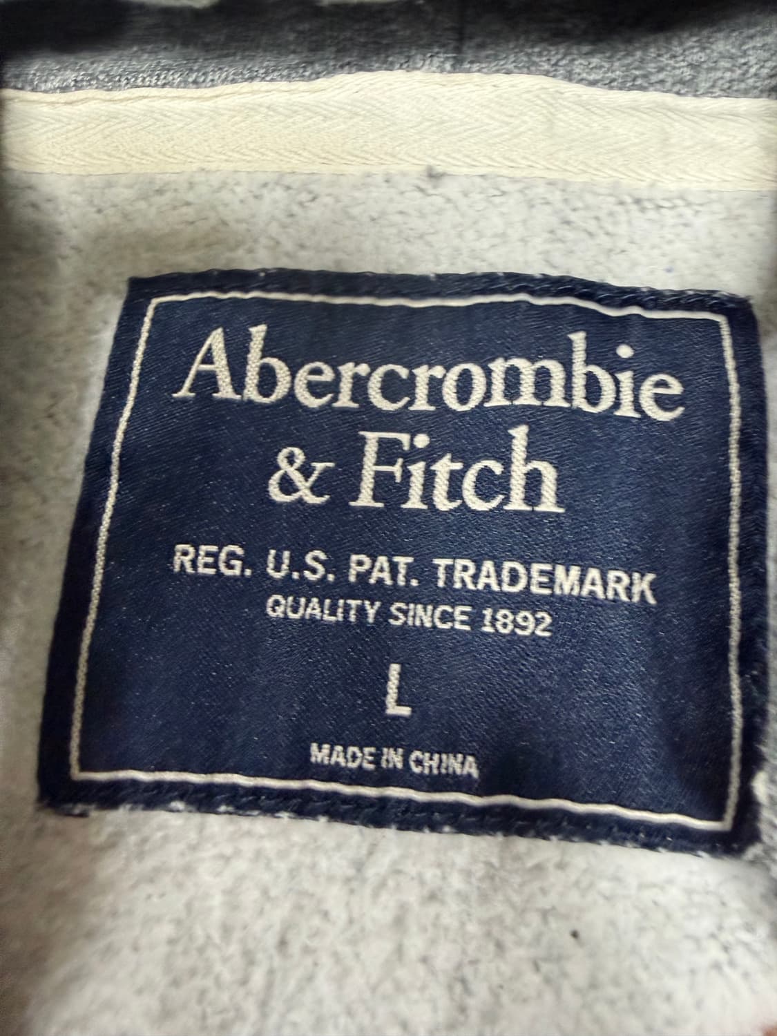 아베크롬비 그레이 후드집업 L 상품이미지3