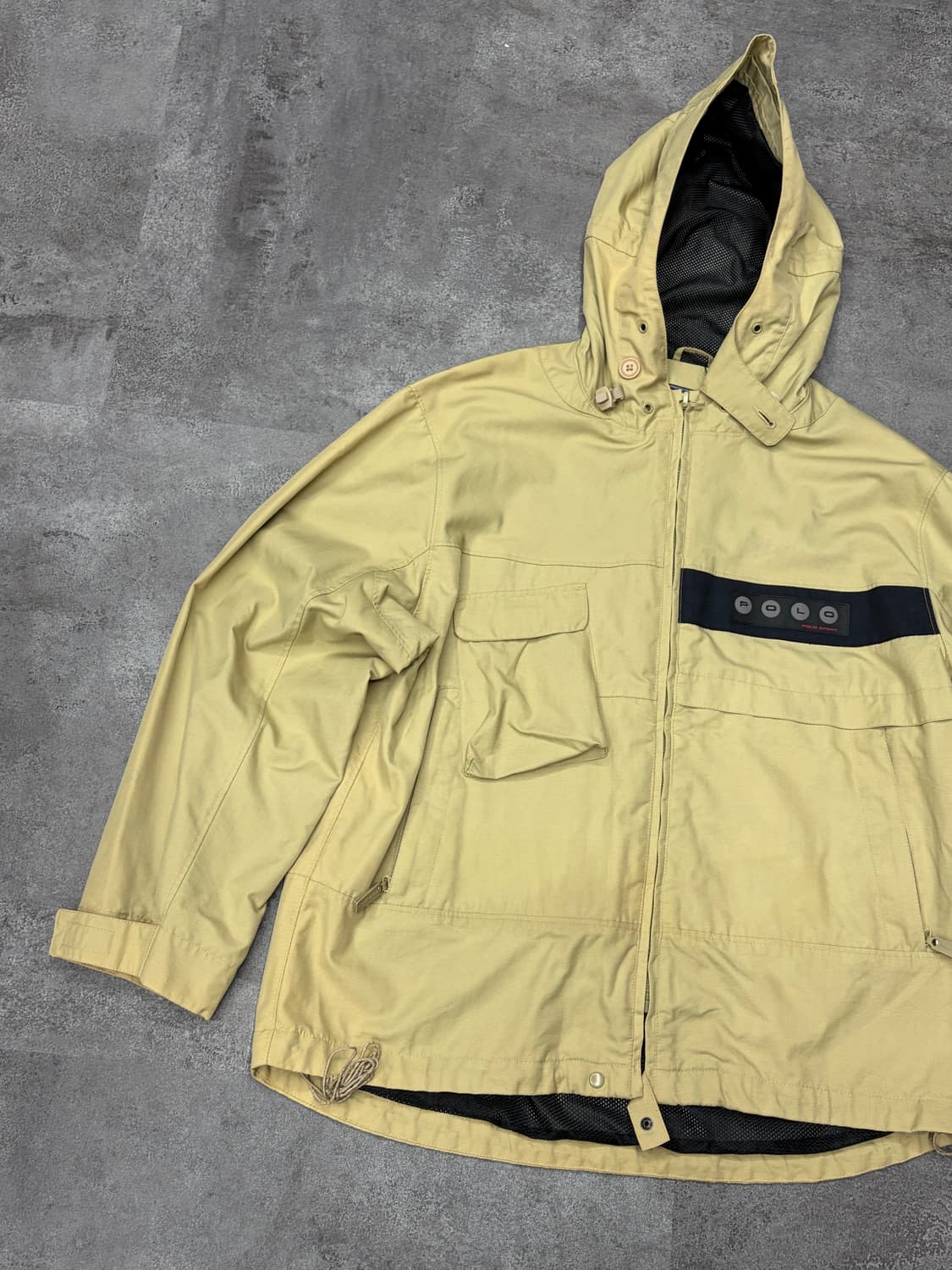 90s 폴로 스포츠 랄프로렌 베이지색 후드 자켓 상품이미지2