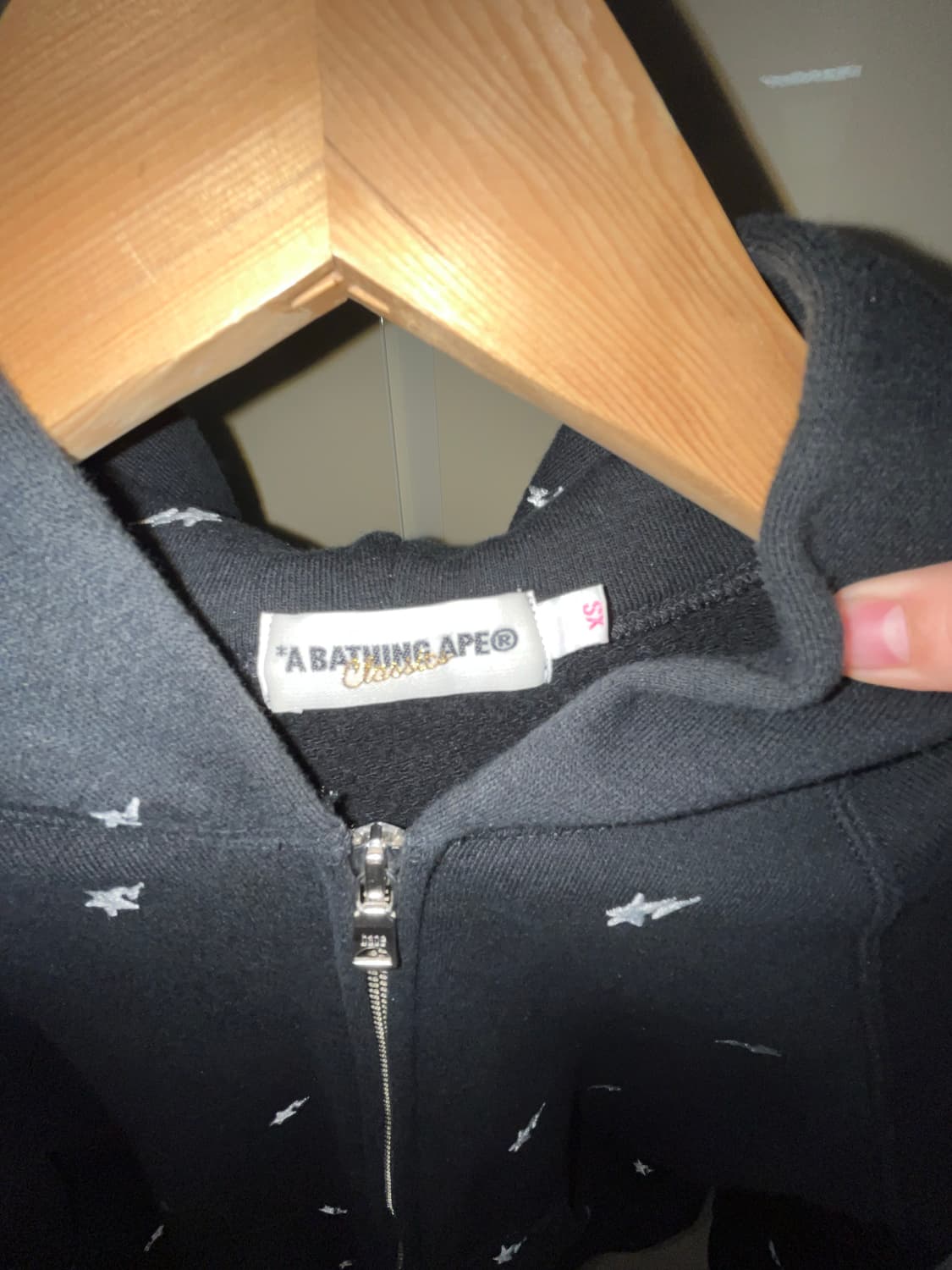 베이프 스타 로고 후드집업 상품이미지3