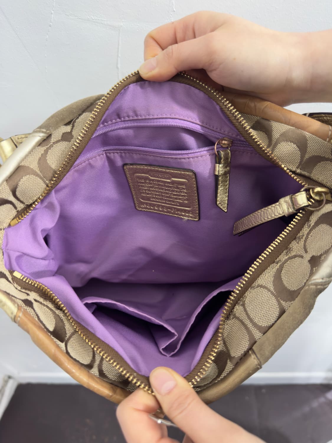 coach 2000s gold patchwork bag 상품이미지4