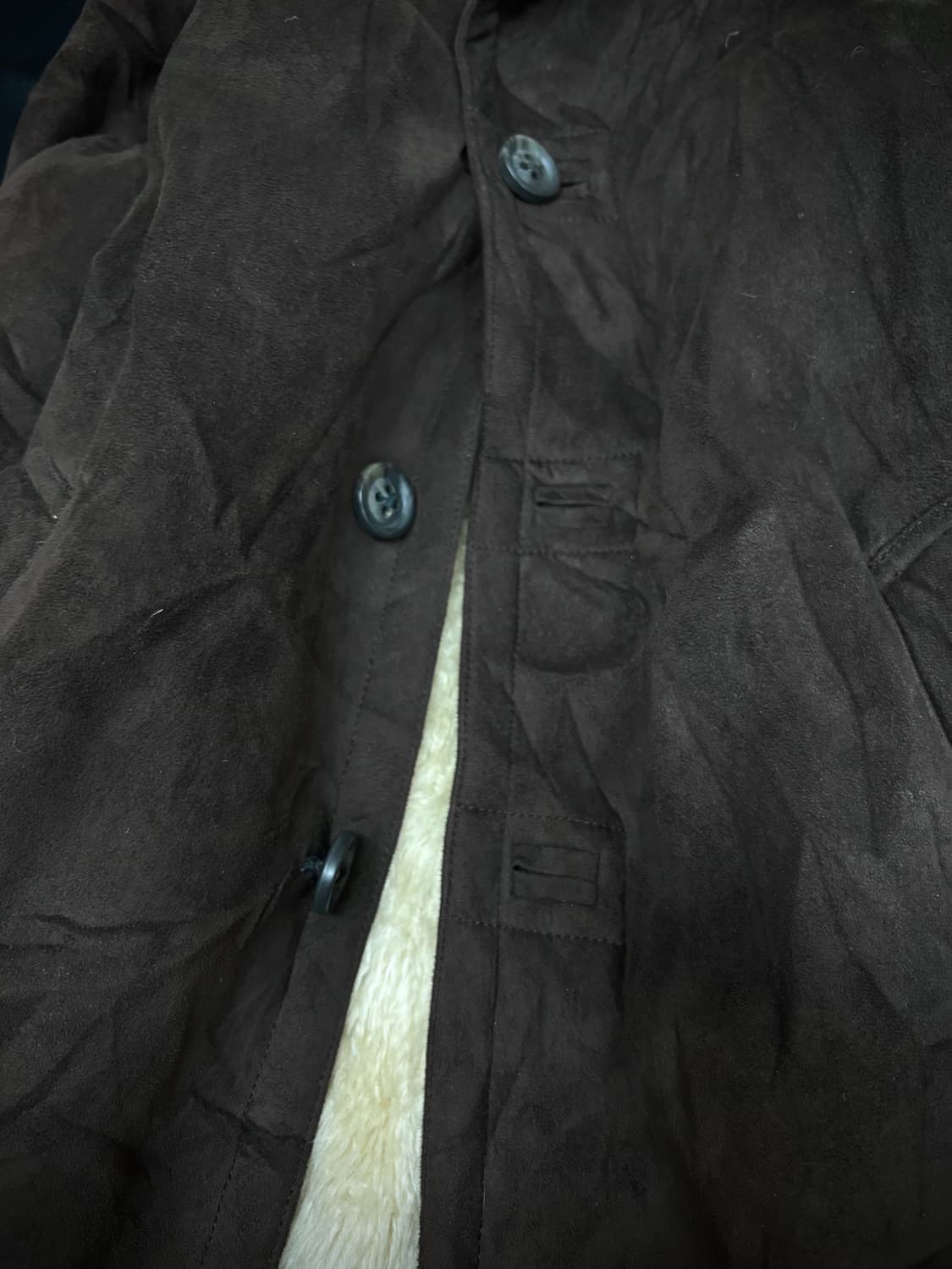 Fur Trimming Synthetic Leather Brown Mus 상품이미지6