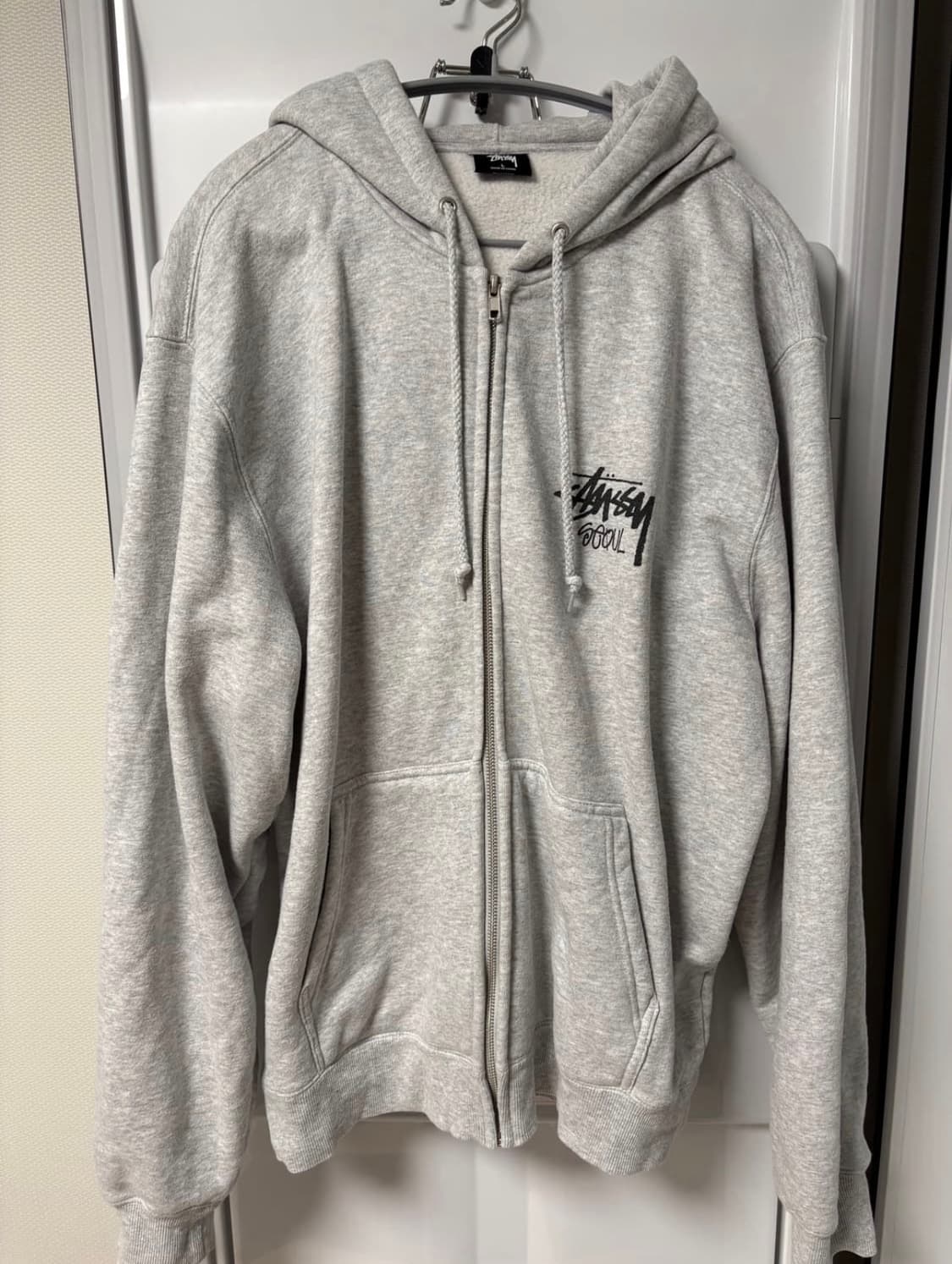 스투시 서울 후드집업 애쉬 헤더 상품이미지3