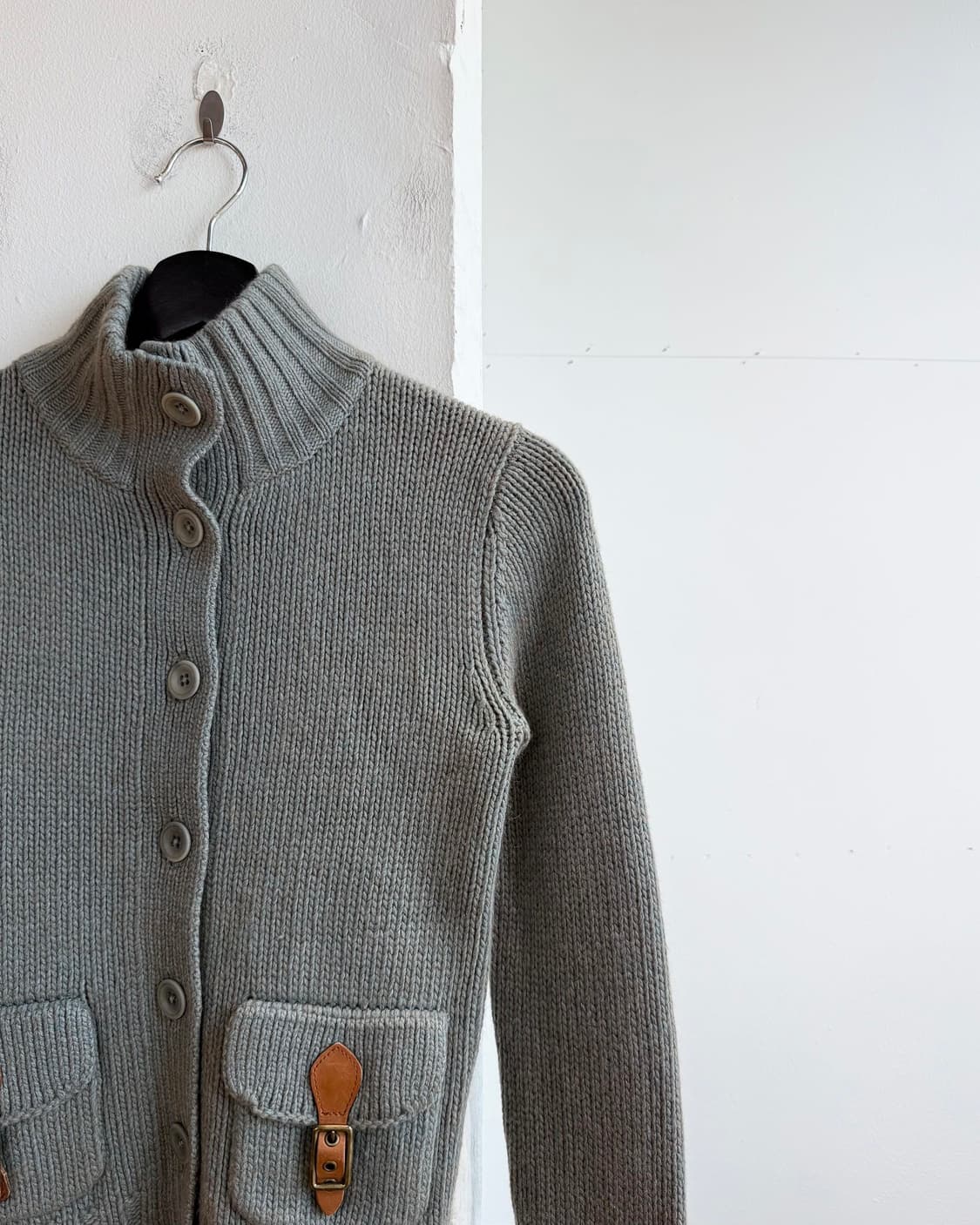 폴로 랄프로렌 그린 캐시미어 혼방 버튼 가디건  상품이미지5