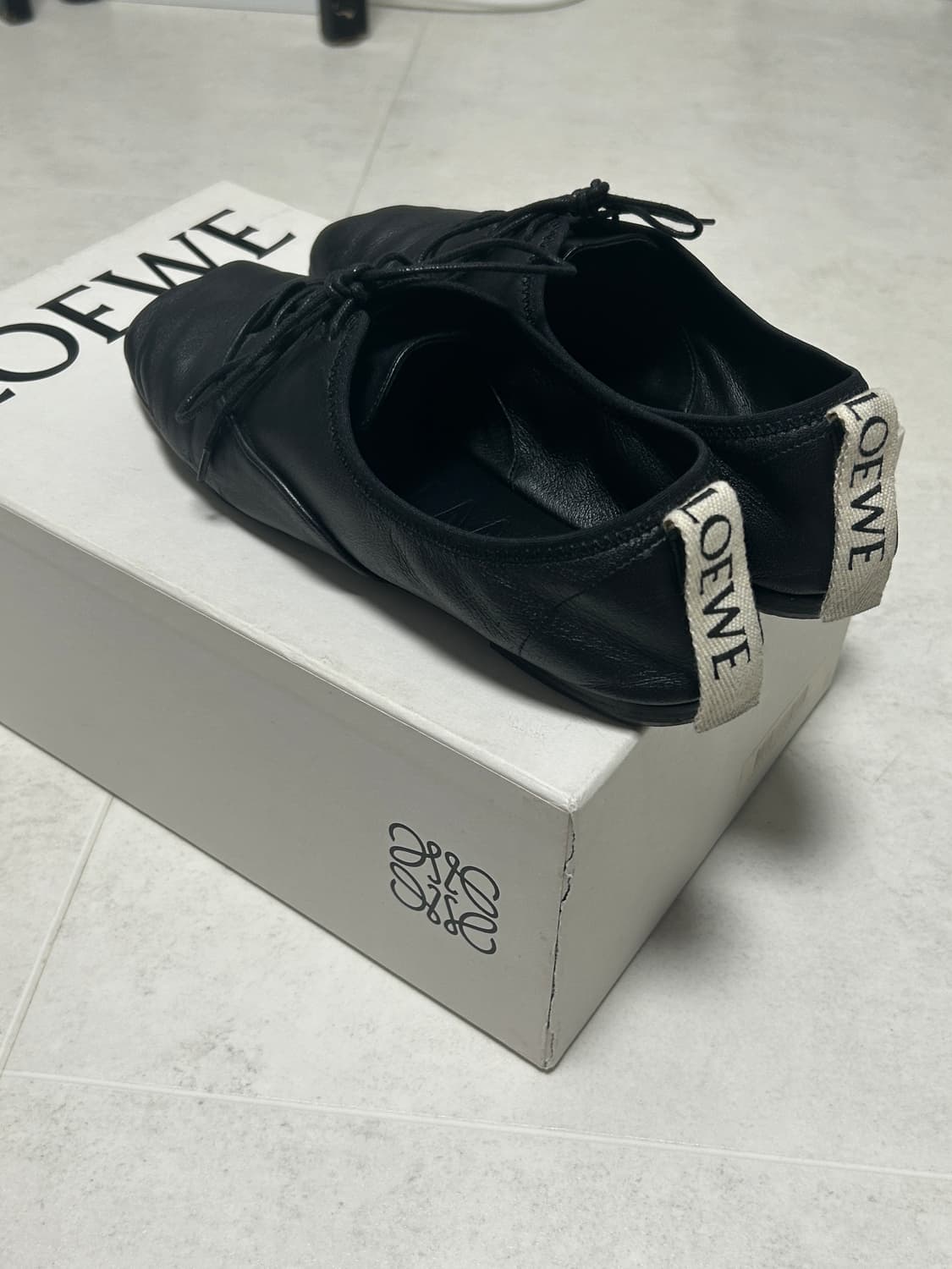 로에베 블랙 레더 더비슈즈 37(240) 상품이미지4