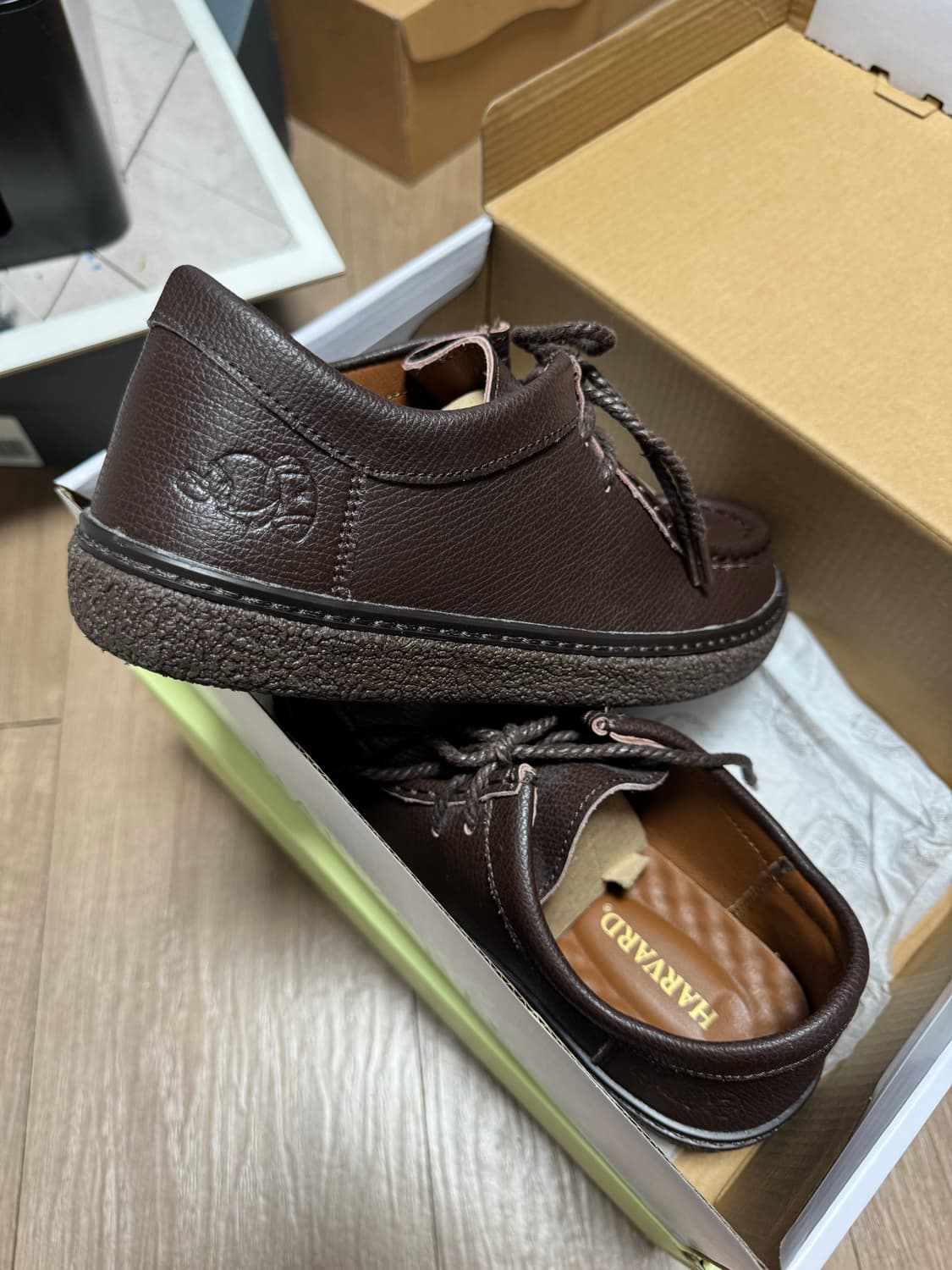 콜맨 하버드슈즈 가죽 로퍼 브라운 색상 240 size (수수료 무료) 상품이미지4