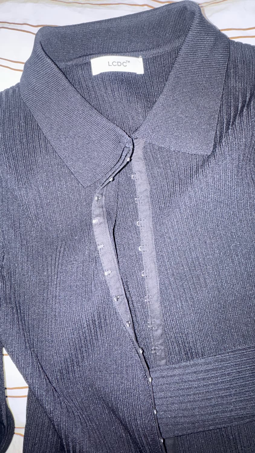 엘씨디씨 언발란스 니트 가디건 블랙 상품이미지6